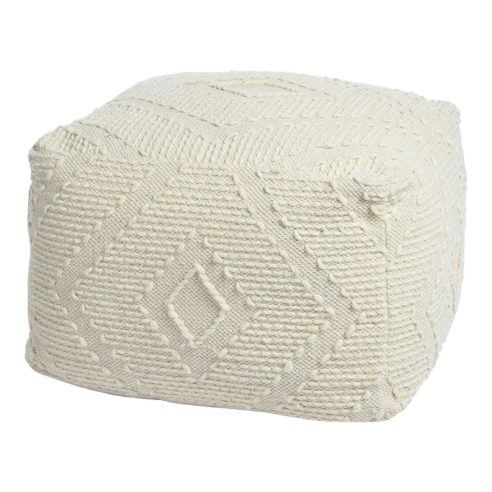 Depot Pouf Pouf Maja (Packung, 1 Stück Pouf), aus Baumwolle, Wolle, B 50  Zentimeter, H 35 Zentimeter, T 50 Zentimeter