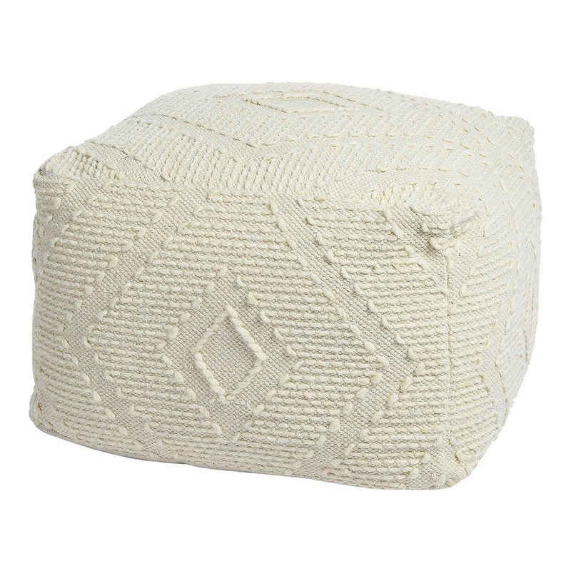Depot Pouf »Pouf Maja« (Packung, 1 Stück Pouf), aus Baumwolle, Wolle, B 50 Zentimeter, H 35 Zentimeter, T 50 Zentimeter