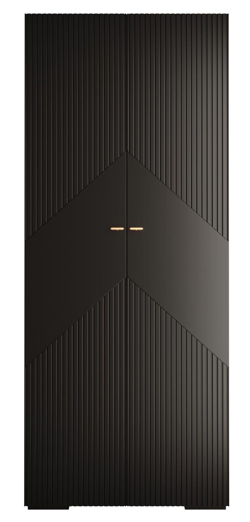 ABIKS MÖBEL Drehtürenschrank MANHATTAN RYFEL 2 Schlafzimmerschrank mit Kleiderstange und Regalen