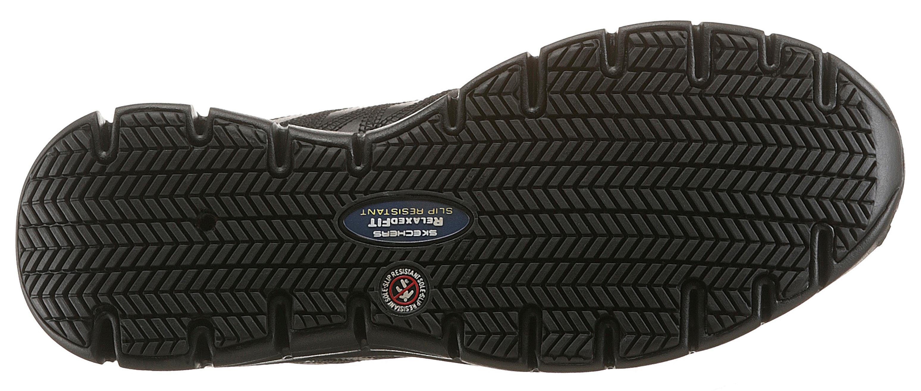 Skechers Sure Track Erath Schnürschuh Berufsschuh Schnürschuh für Gastronomie,Pflege mit rutschhemmender Laufsohle