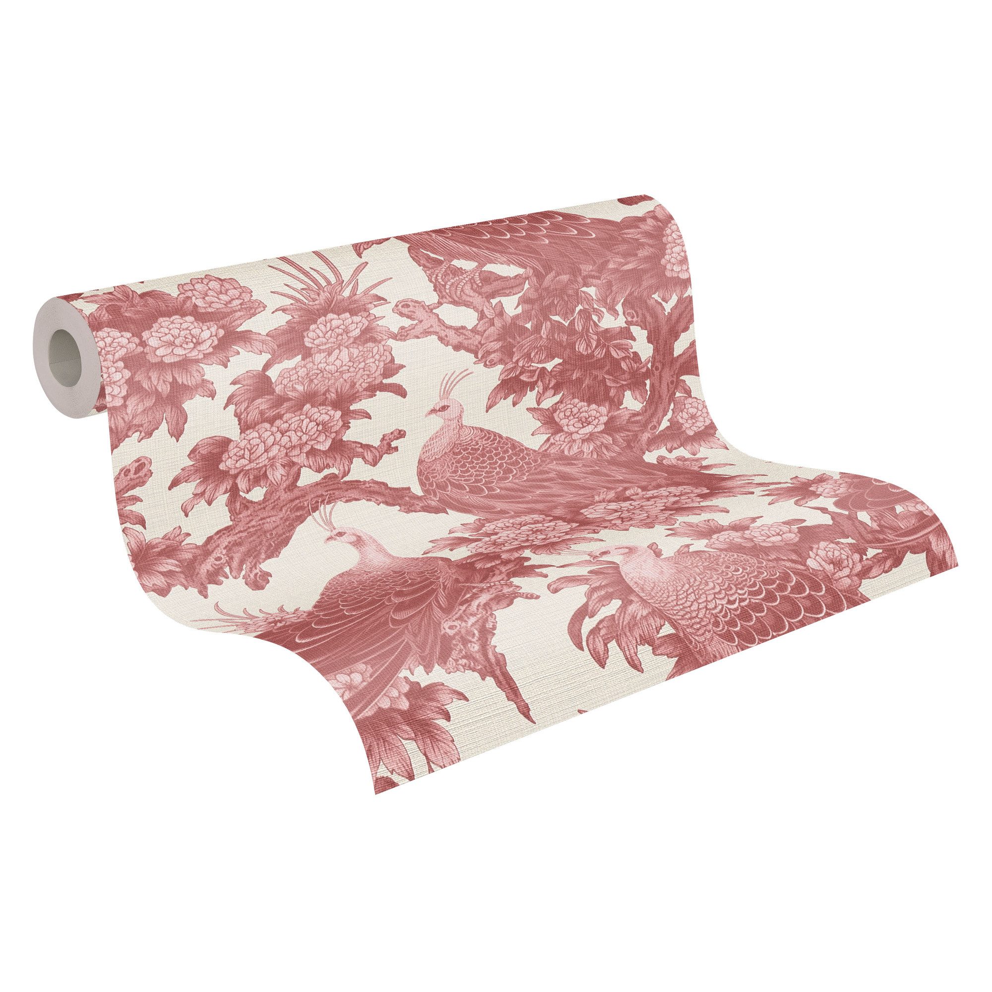 living walls Vliestapete Satintapete, Floral, rot 399824 – Bild 3 von 5
