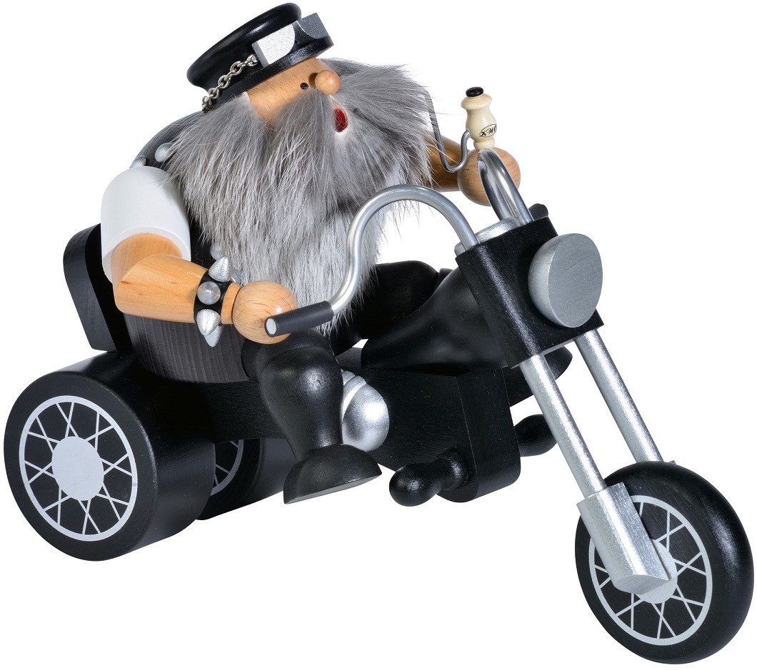 KWO Kunstgewerbe Werkstätten Räuchermännchen KWO Räuchermann Easy Rider, (1 St), Handarbeit aus dem Erzgebirge