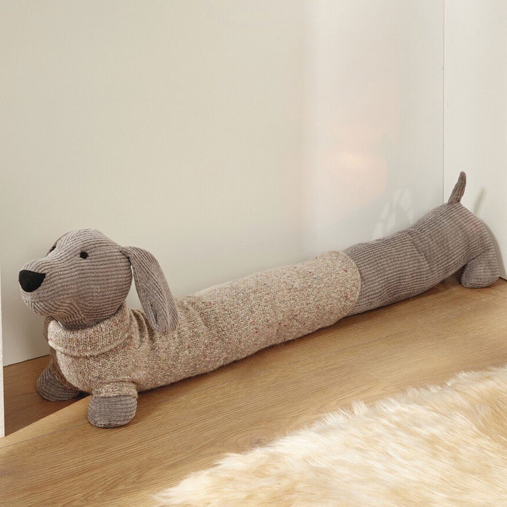 Home-trends24.de Zugluftstopper Dackel Zugluftrolle Windstopper Tür und Fensterdichtung