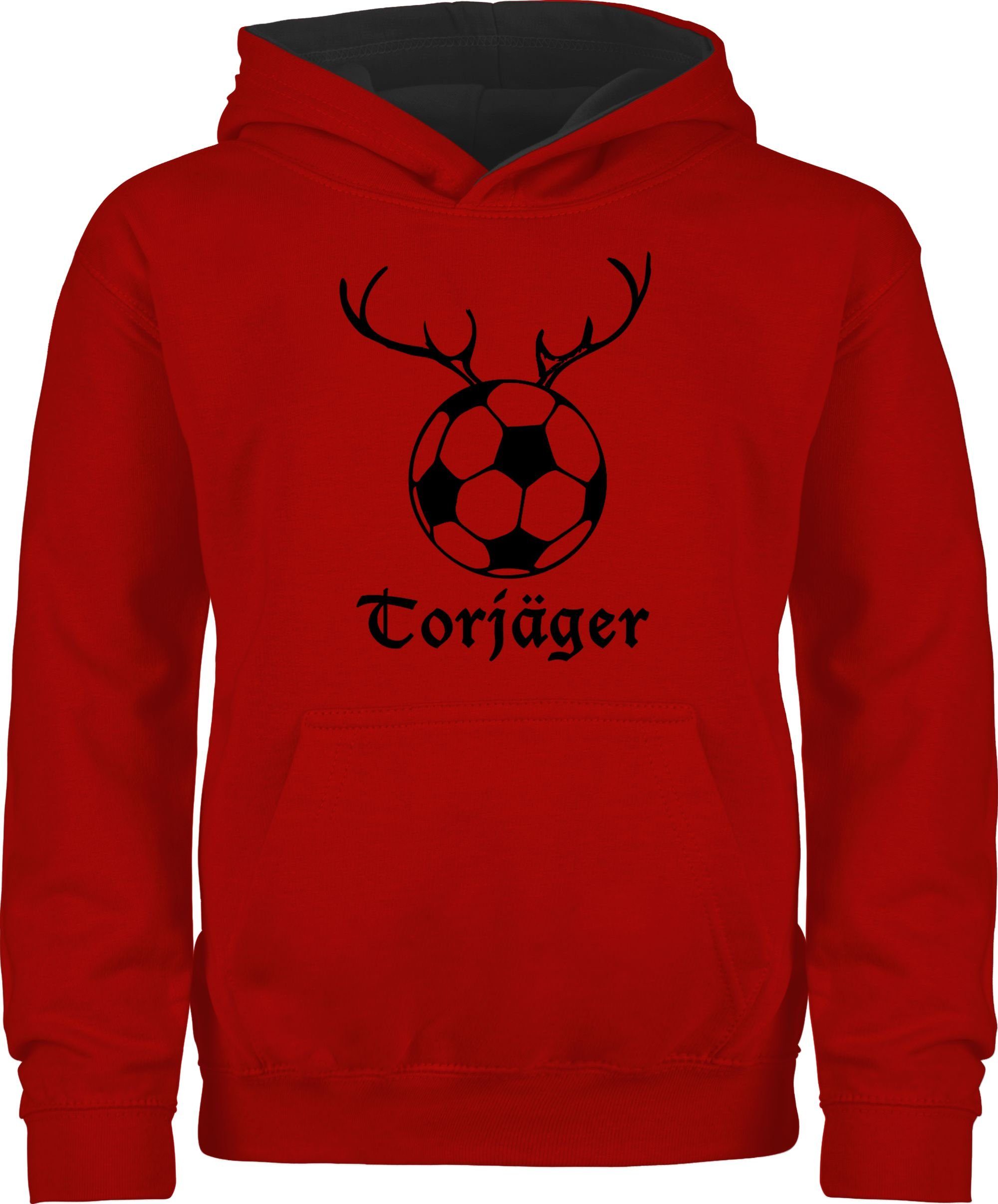 Shirtracer Hoodie Torjäger Fussball EM 2024 Kinder 2 Rot/Schwarz