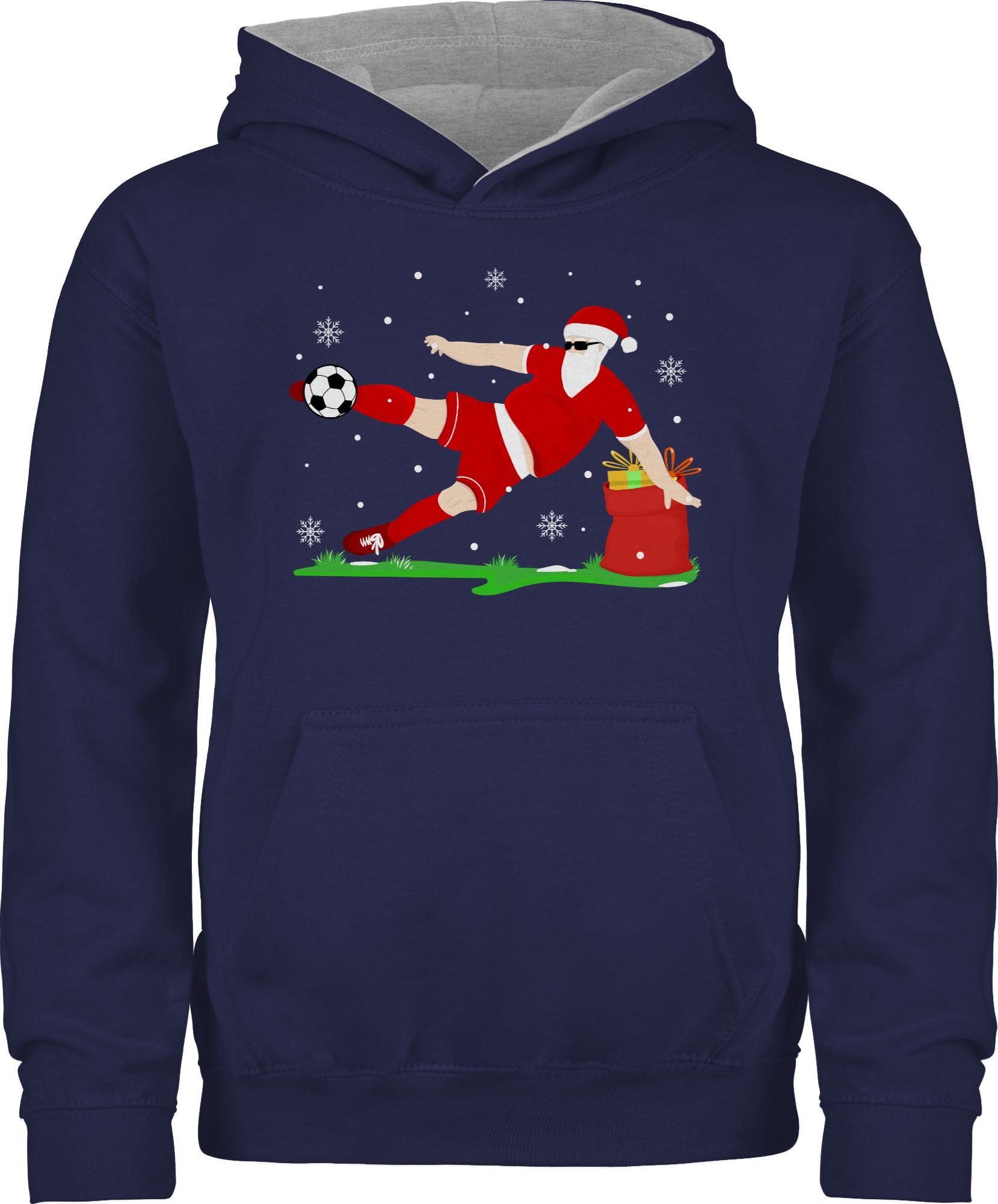 Hoodie Fußball Spieler Weihnachtsmann