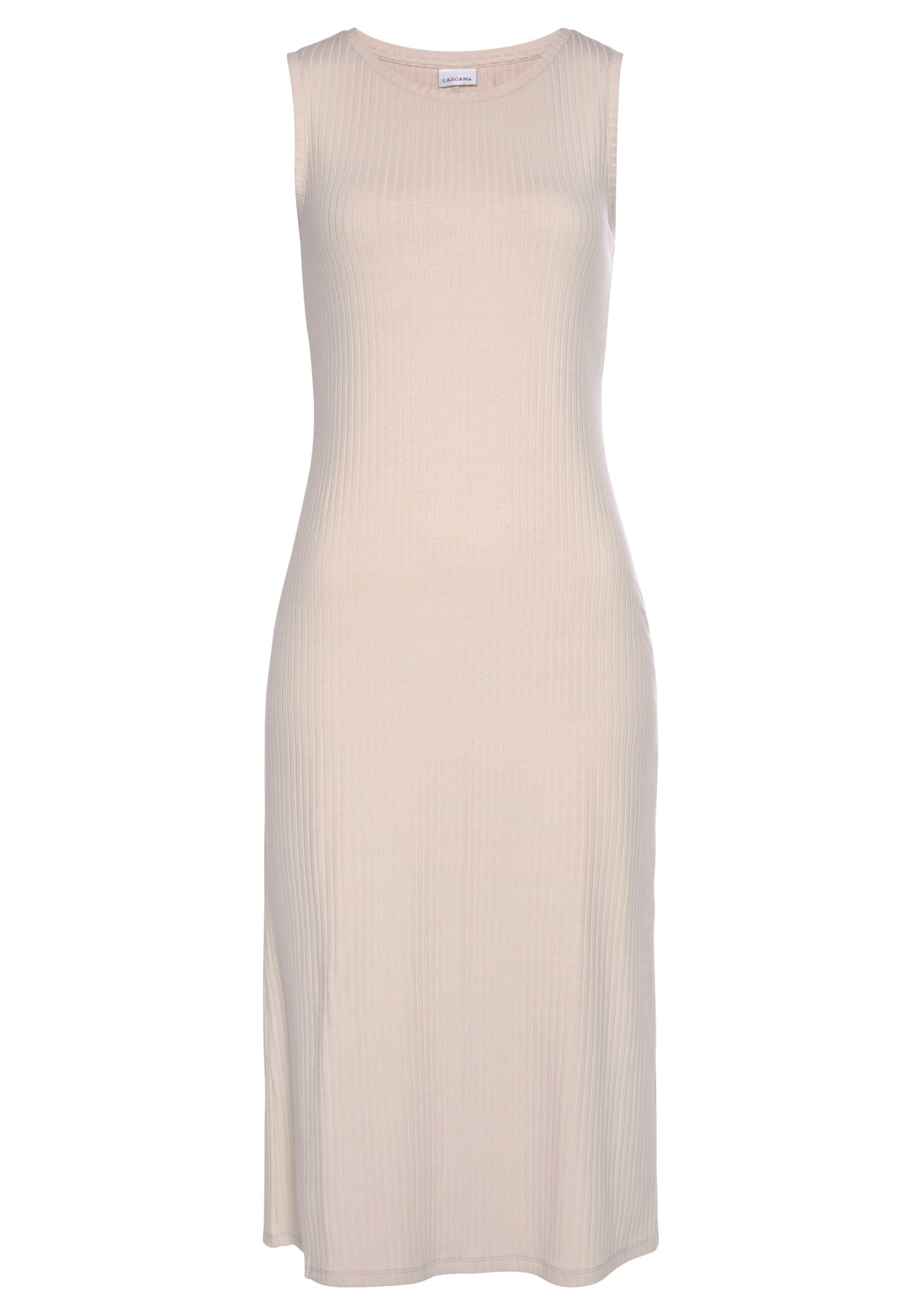 LASCANA Midikleid aus Rippware, figurbetont, Sommerkleid, Basic mehr