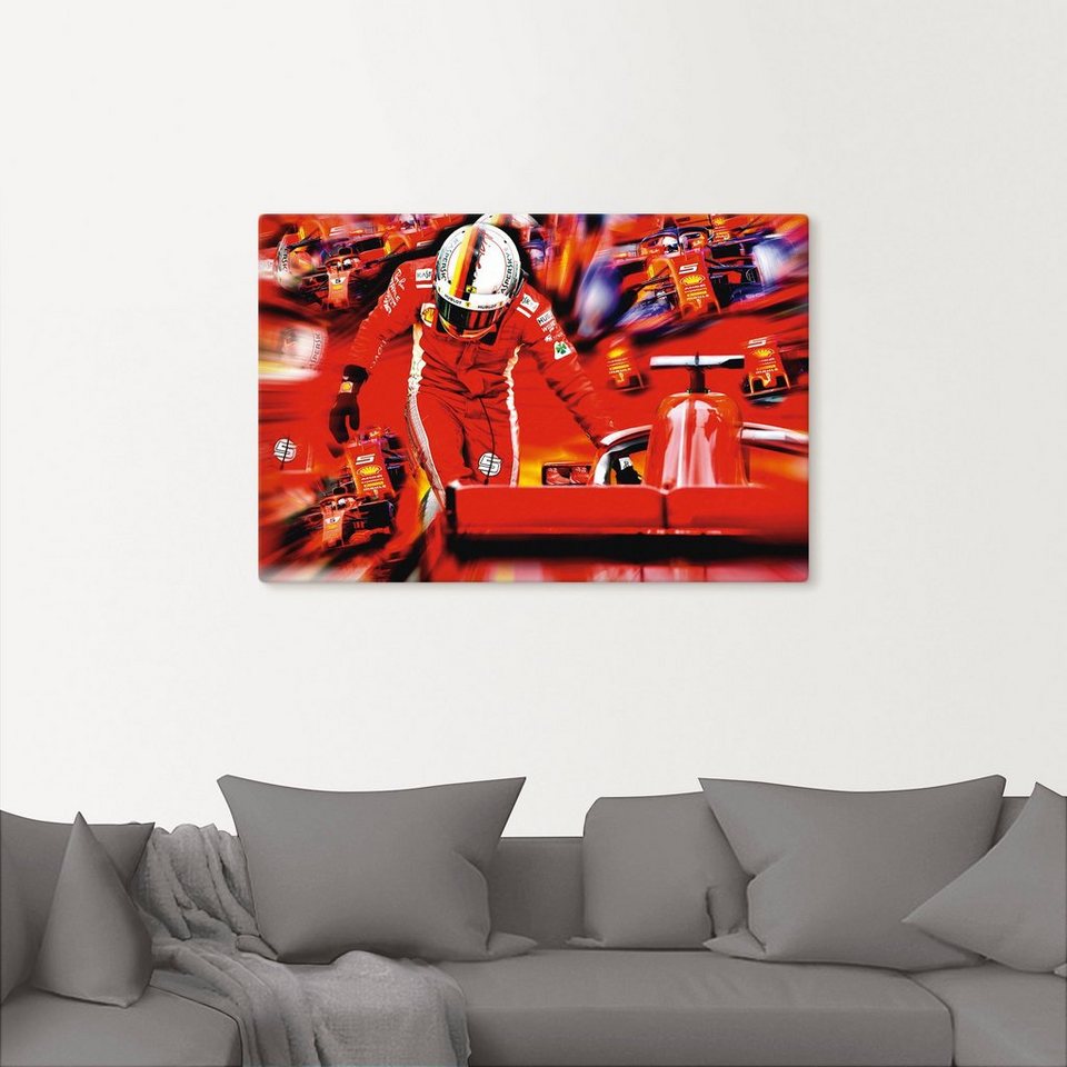 Artland Wandbild Sebastian Vettel die italienischen Jahre, Bilder von  Berufen (1 St), als Alubild, Leinwandbild, Wandaufkleber oder Poster in  versch. Größen