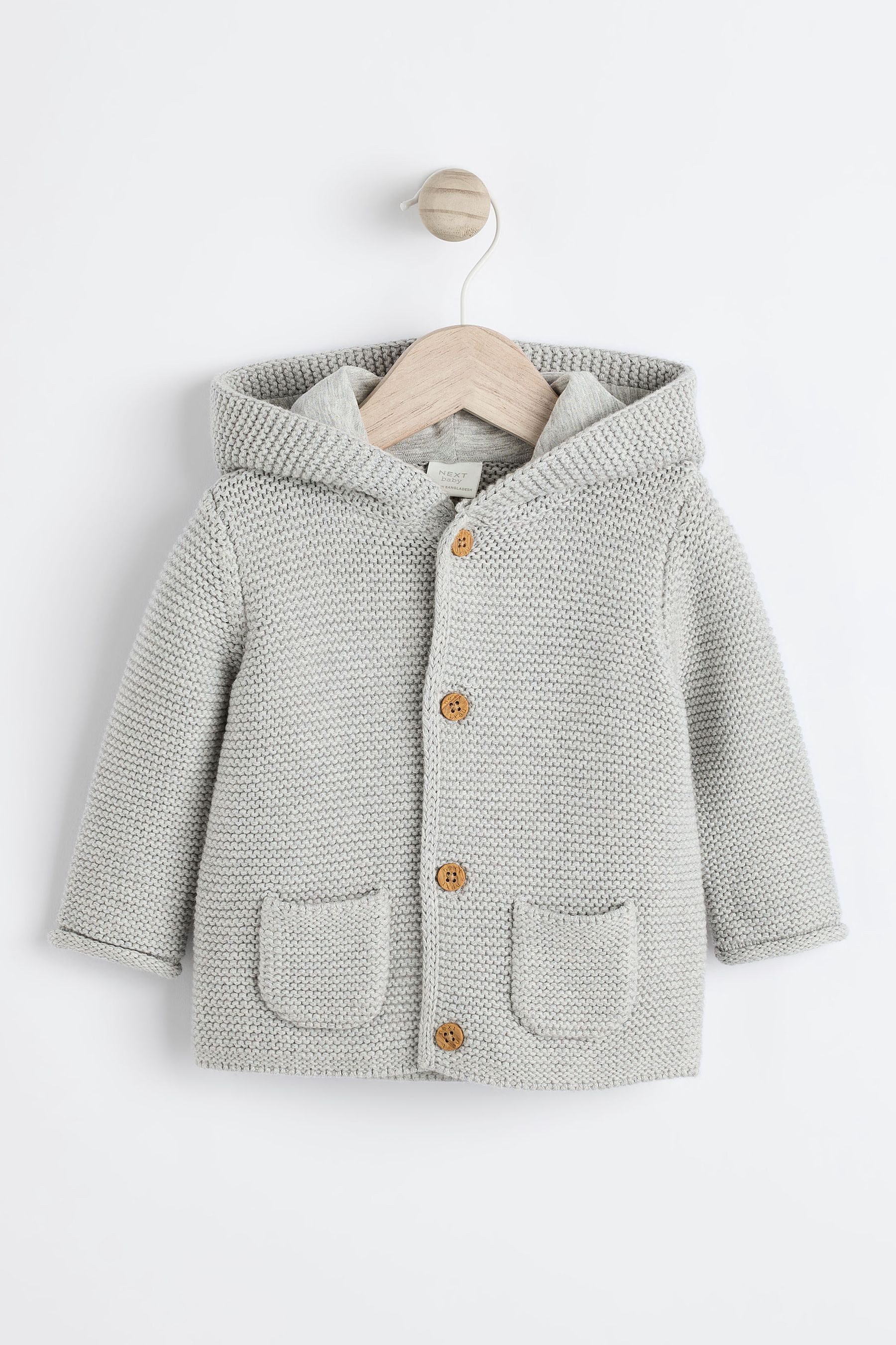 Next Strickjacke Baby Strickjacke mit Kapuze (1-tlg)