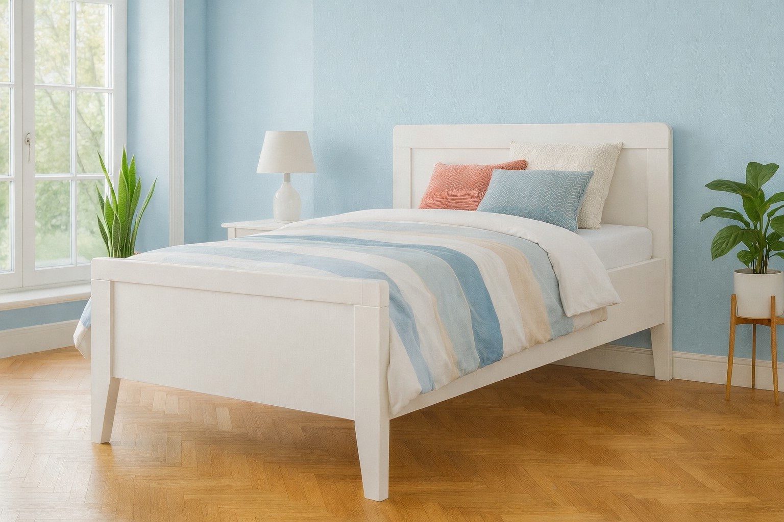 bv-vertrieb Bett Seniorenbett Weiß Komfortbett verstellbare Liegehöhe, hoher Einstieg, Seniorenbett weiss höhenverstellbares Komfortbett