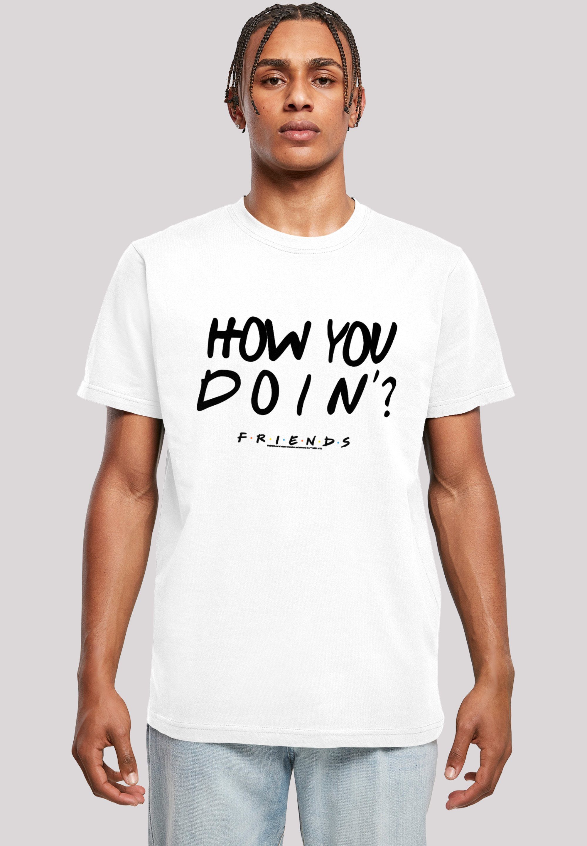 F4NT4STIC T-Shirt FRIENDS TV Serie How You Doin? WHT Print