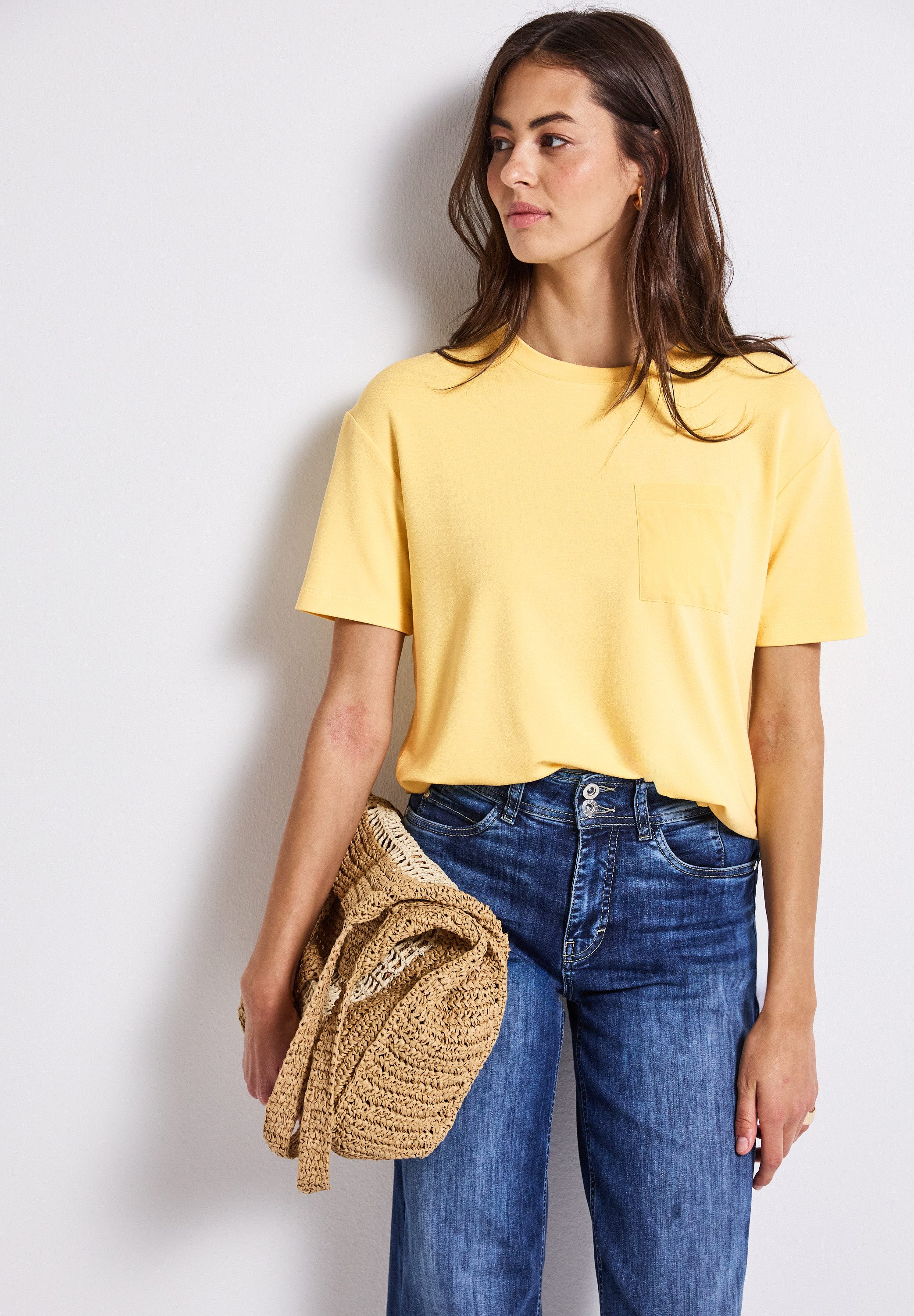 STREET ONE T-Shirt mit Brusttasche günstig online kaufen