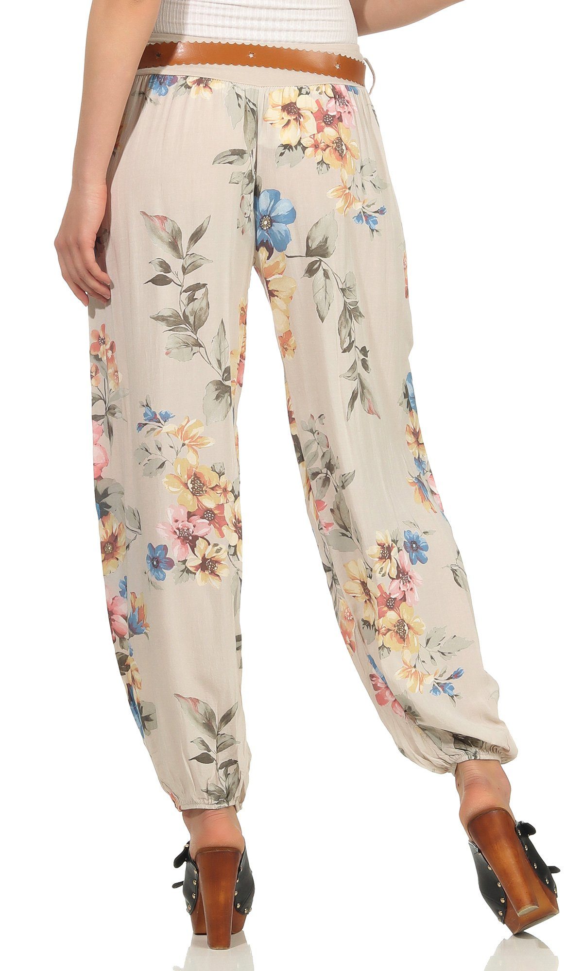 Mississhop Haremshose Ballonhose Pluderhose Pumphose Aladinhose mit Gürtel M.324