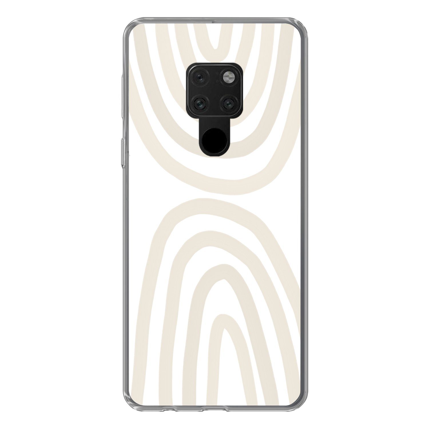 MuchoWow Handyhülle für Huawei P40 Lite Regenbogen - Pastell - Design - Abstrakt, Handy Case, Silikon, Bumper Case Dünn