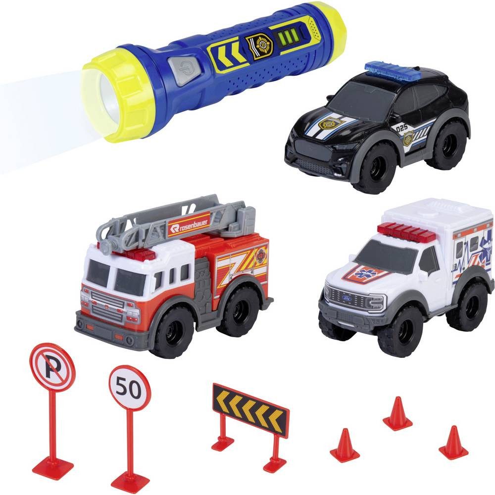 Dickie Toys Spielzeug-Polizei Micro Playset Fertigmodell Einsatzfahrzeug Modell 203714024