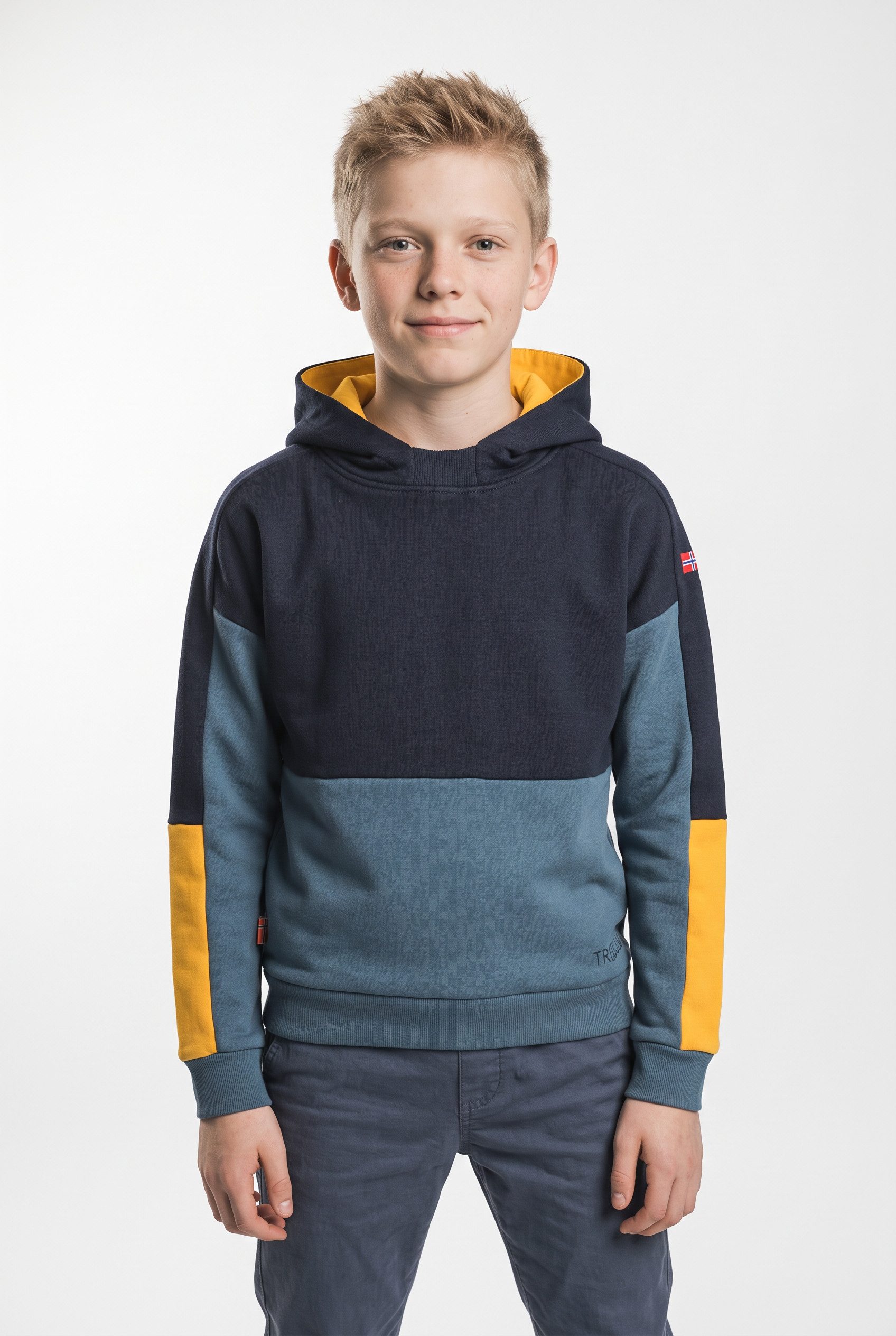 TROLLKIDS Kapuzensweatshirt KIDS RONDANE SWEATER sportlich, mit farblich passender Fütterung