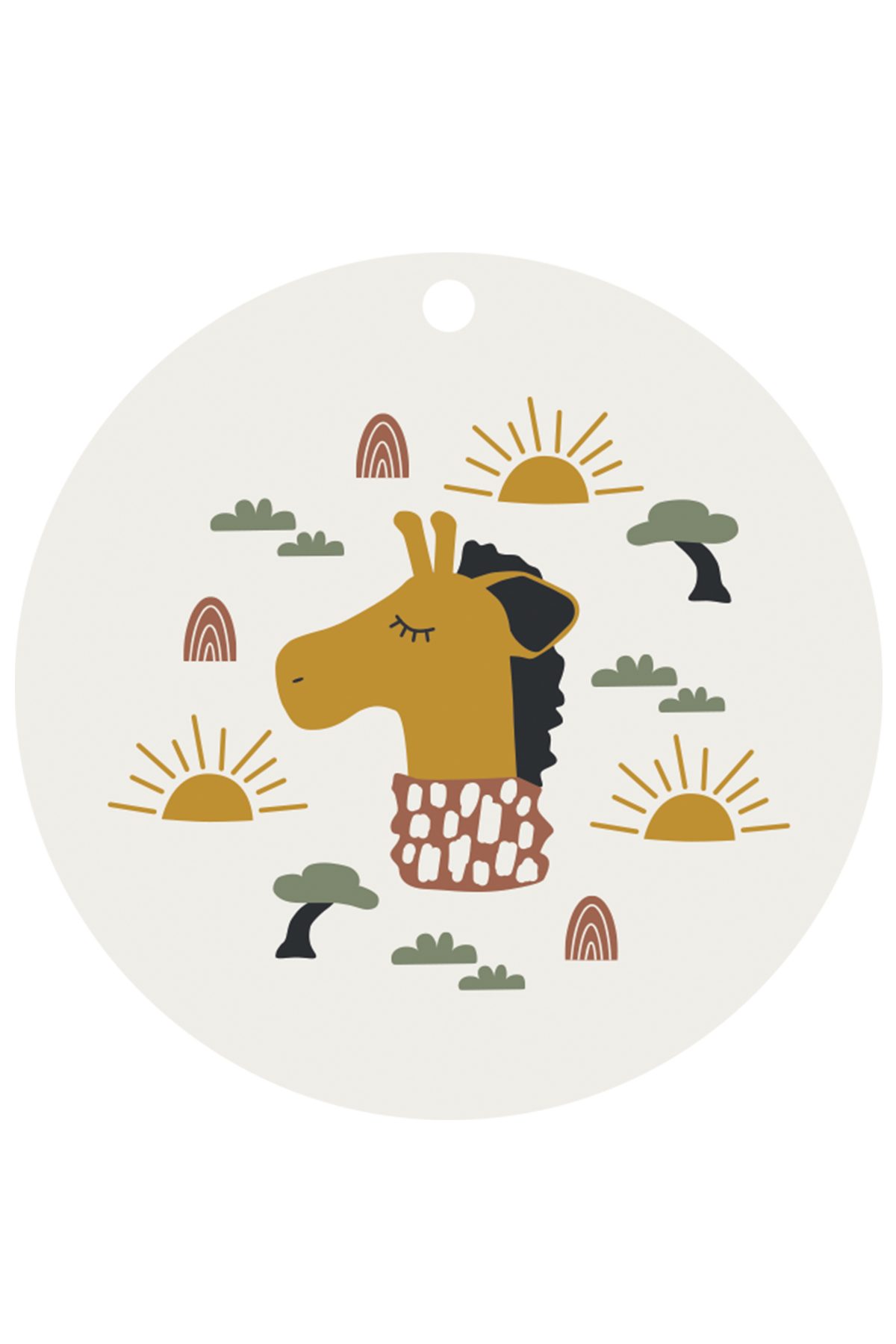 kikadu Platzset Silikon Platzset Giraffe Natur, (1-St), aus BPA-freiem Silikon - 38 cm