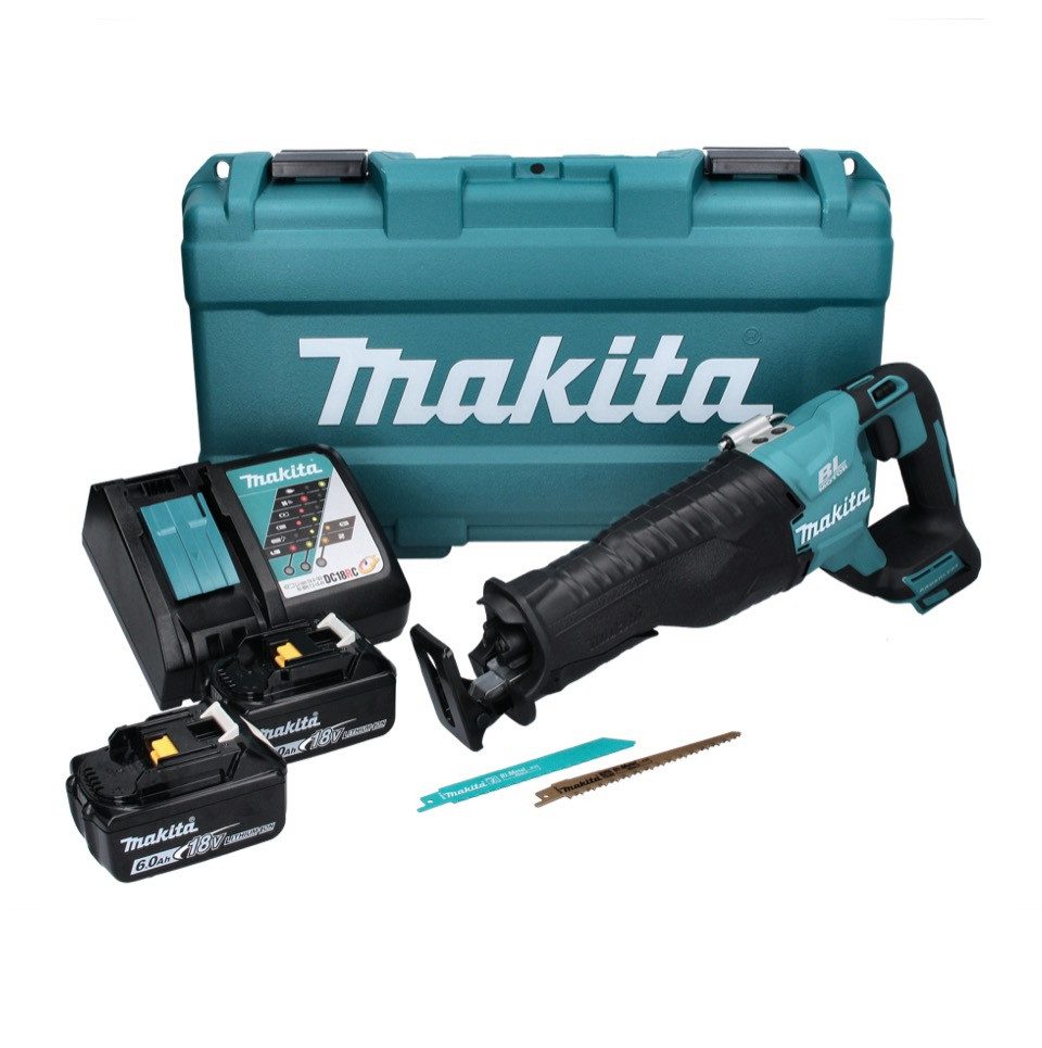 Thumbnail - Makita Reciprosäge DJR 187 RGK Akku Reciprosäge 18 V Brushless + 2x Akku 6,0 Ah + Ladege