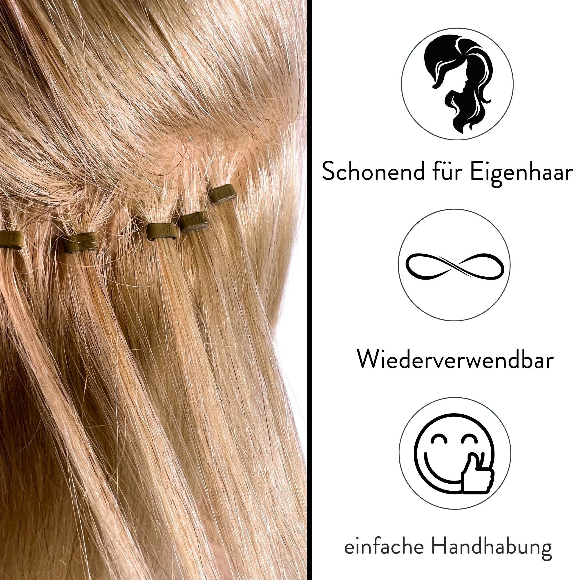 hair2heart Echthaar-Extension Microrings #6 1g
