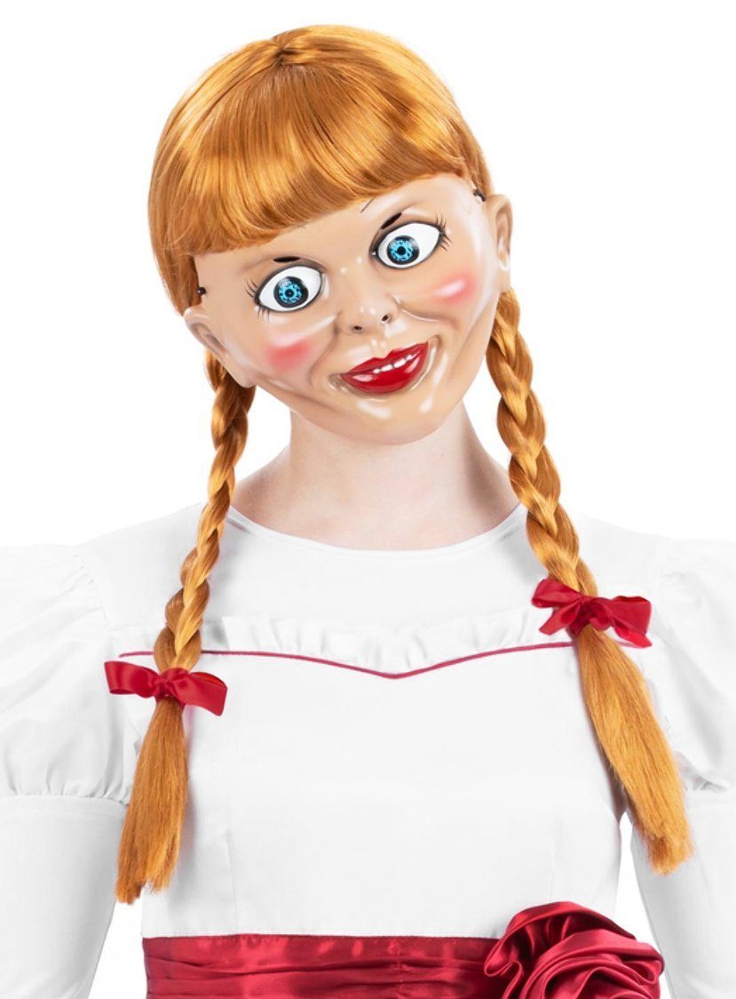 Smiffys Kostüm-Perücke Annabelle Perücke, Authentische Perücke der gruseligen Puppe aus dem Horrorfilm