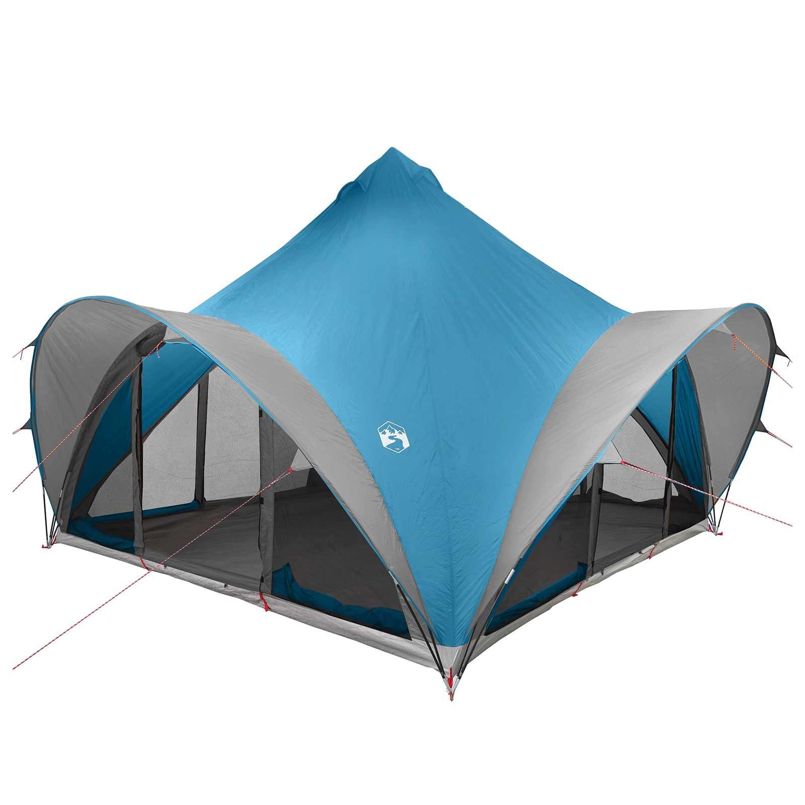 vidaXL Kuppelzelt 6-Personen Tipi Zelt mit Dach Blau 6-Personen Polyester und Stahl