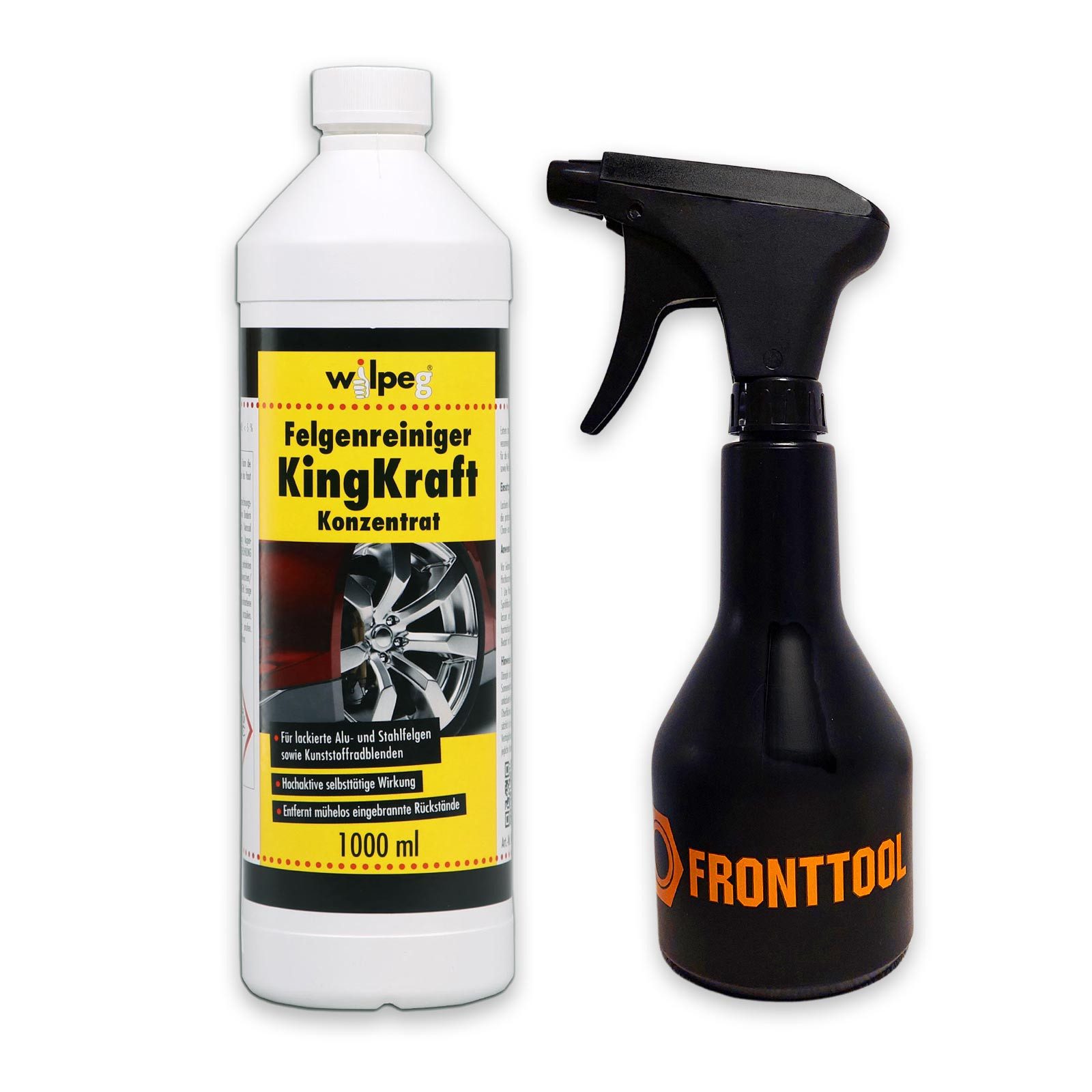 Felgenreiniger Alufelgen Stahlfelgen Konzentrat 1L+ Sprühflasche 500ml Felgenreiniger