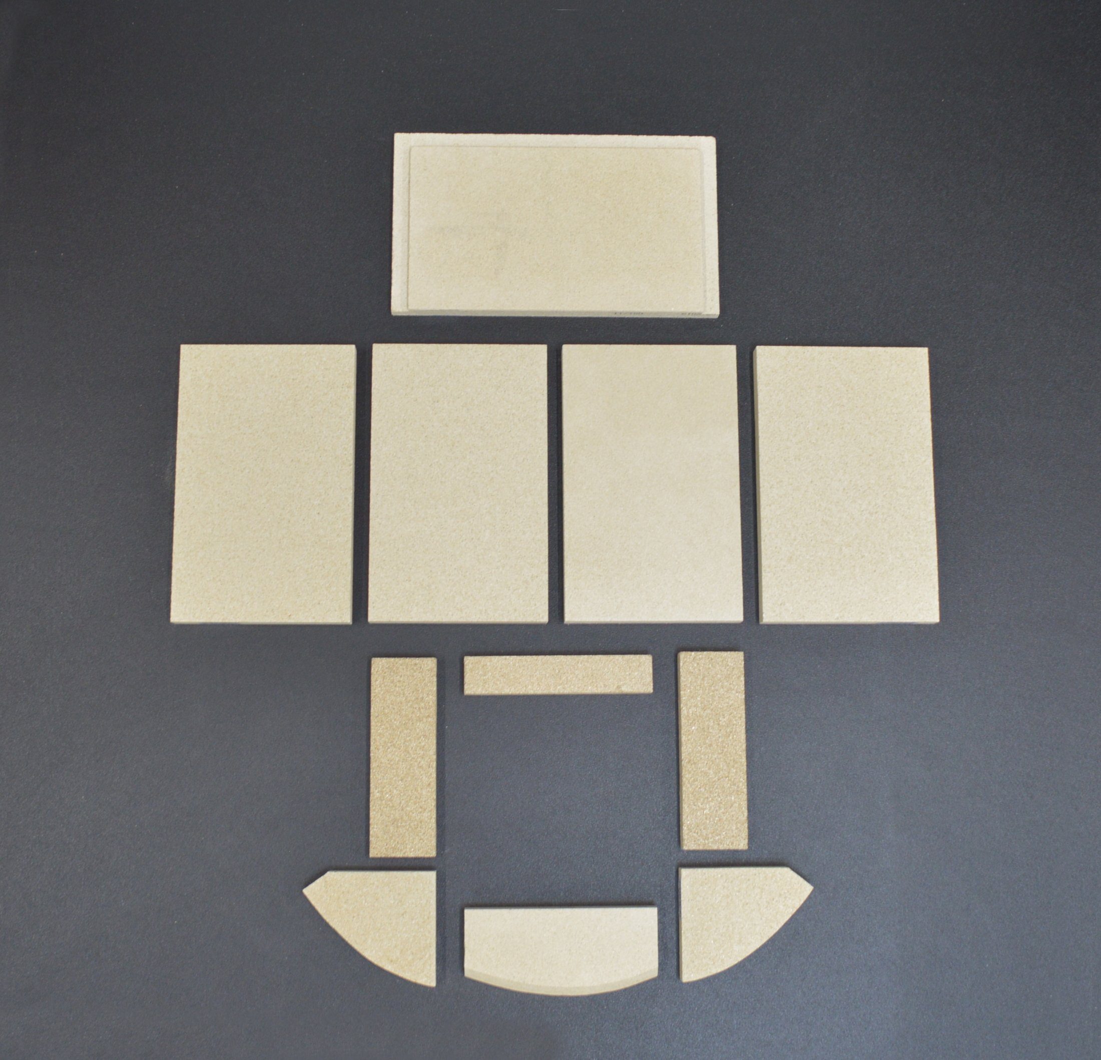 kaminXpert Feuerraumplatten für Caminos Cronos Kaminofen Ersatzteil Feuerraumauskleidung