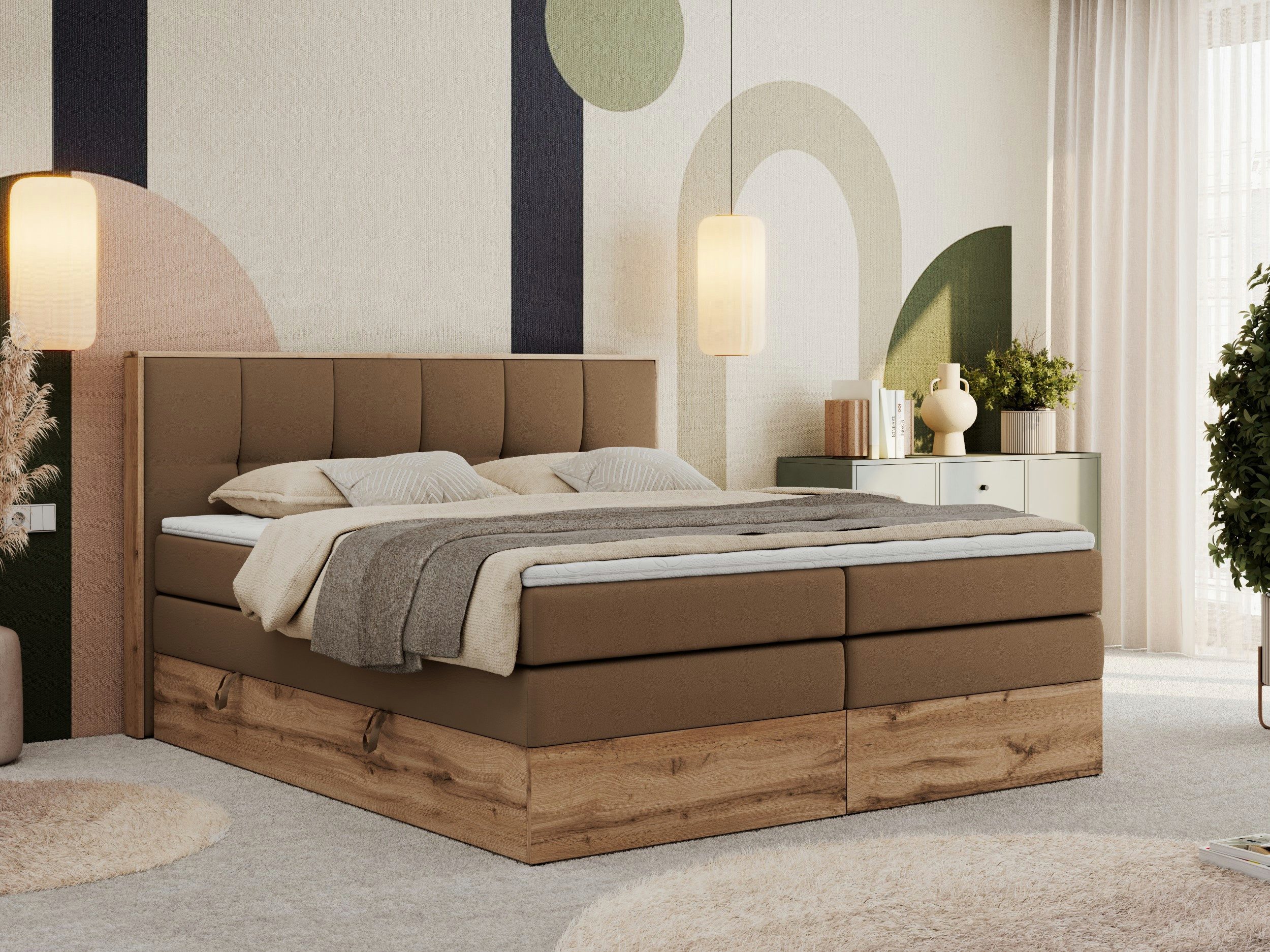 MKS MÖBEL Boxspringbett ALBERO 1 KING günstig online kaufen