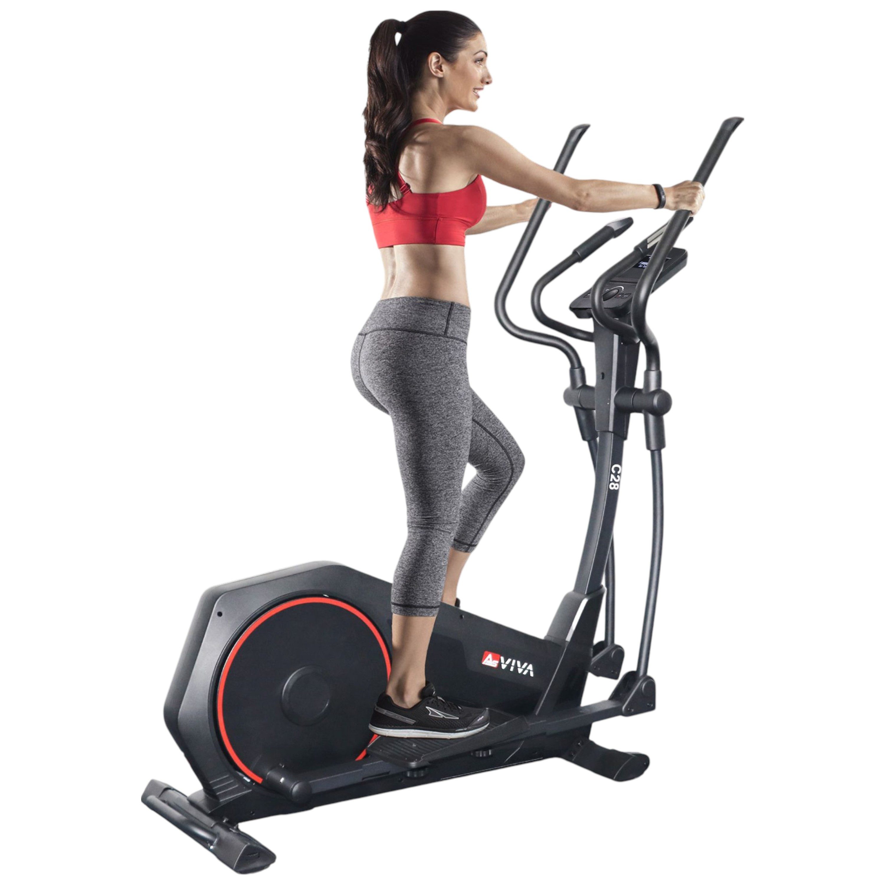Crosstrainer-Ergometer C28 Pro-Fitness, leiser Riemenantrieb, 16 kg Schwungmasse