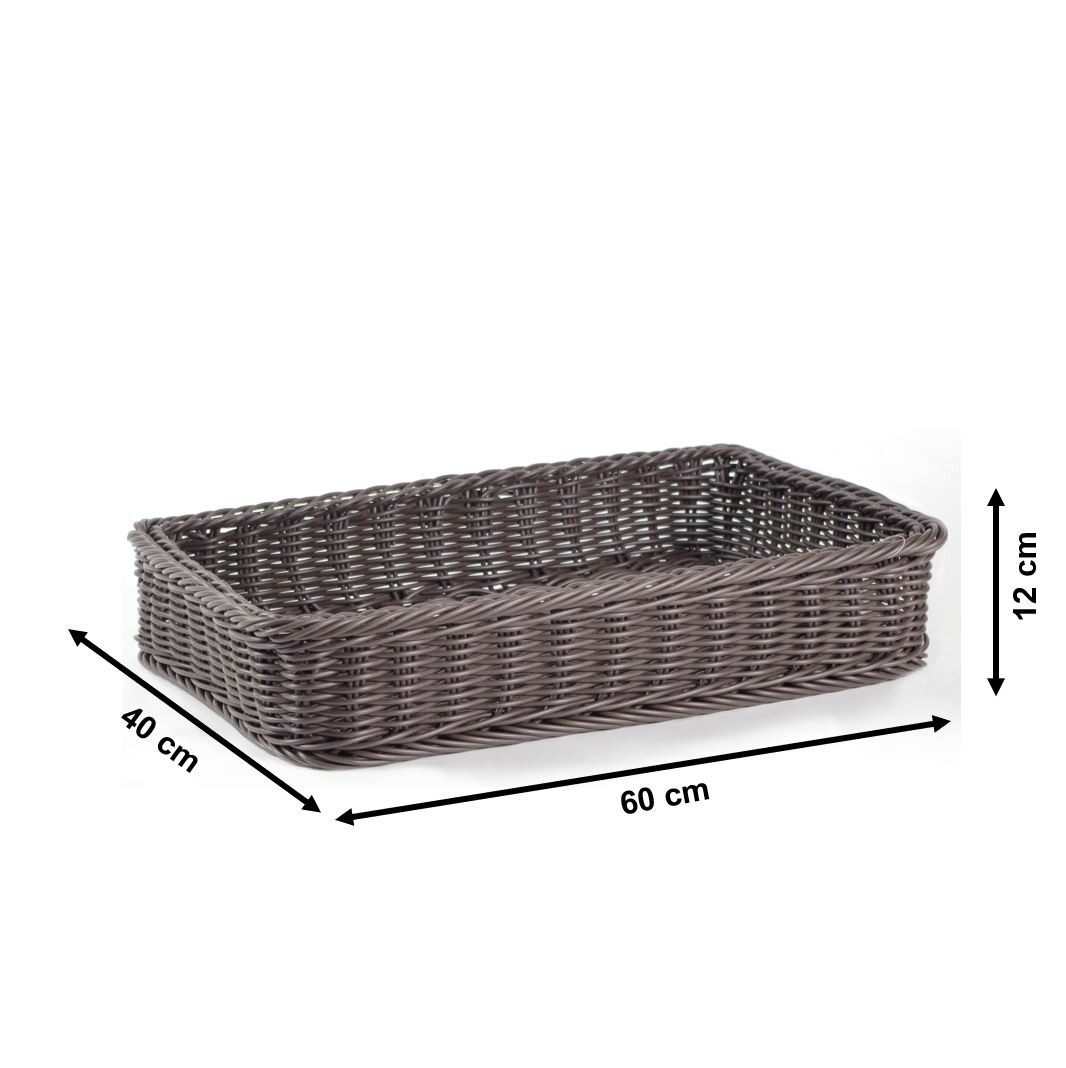 Kobolo Aufbewahrungskorb Regalkorb aus Polyrattan 60x40x12 günstig online kaufen