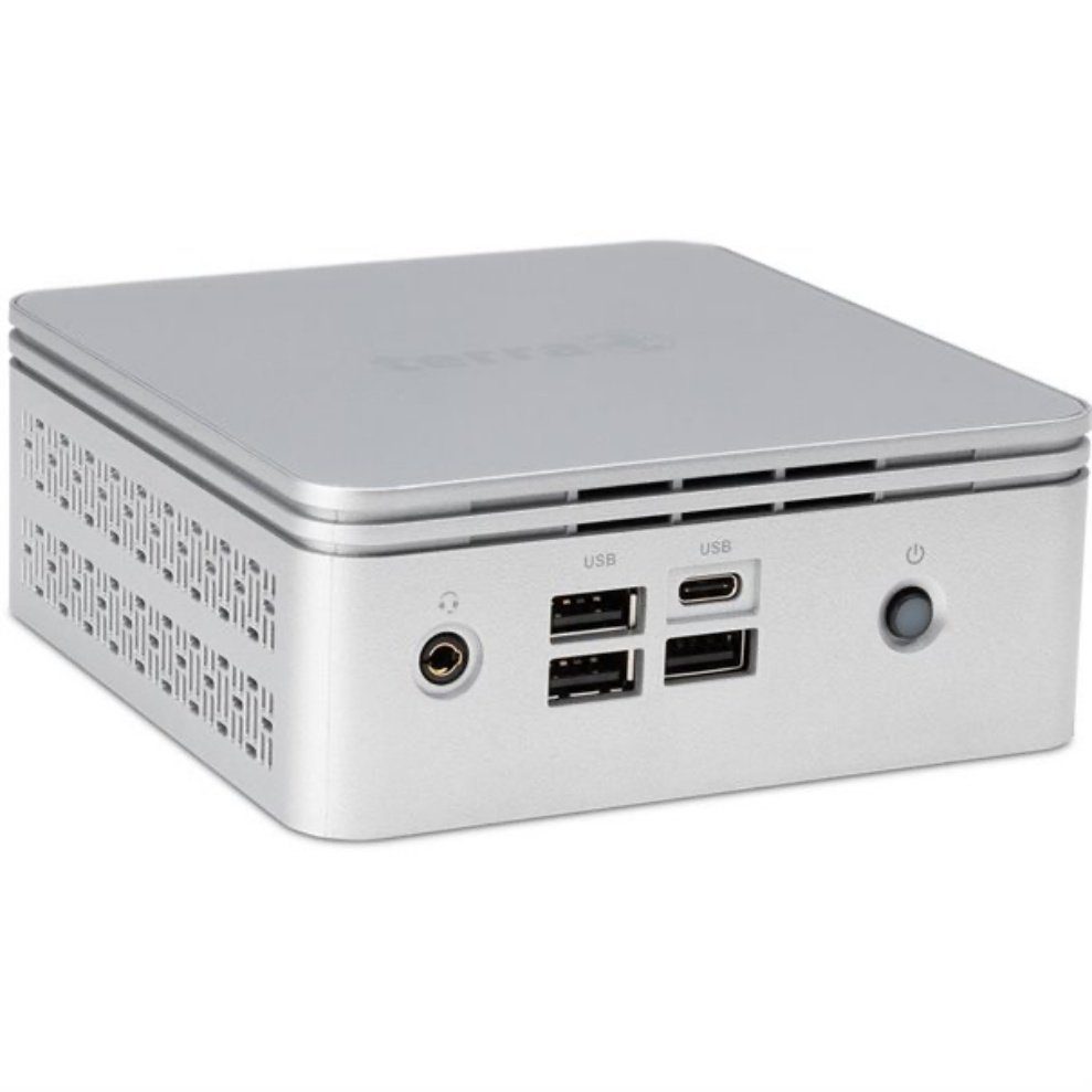 TERRA PC-Micro 6000_V4 GREENLINE Barebone-PC (Intel Core i5, Intel HD Graphics 620, 8 GB RAM, passiver CPU-Kühler, Farbe Weiß)