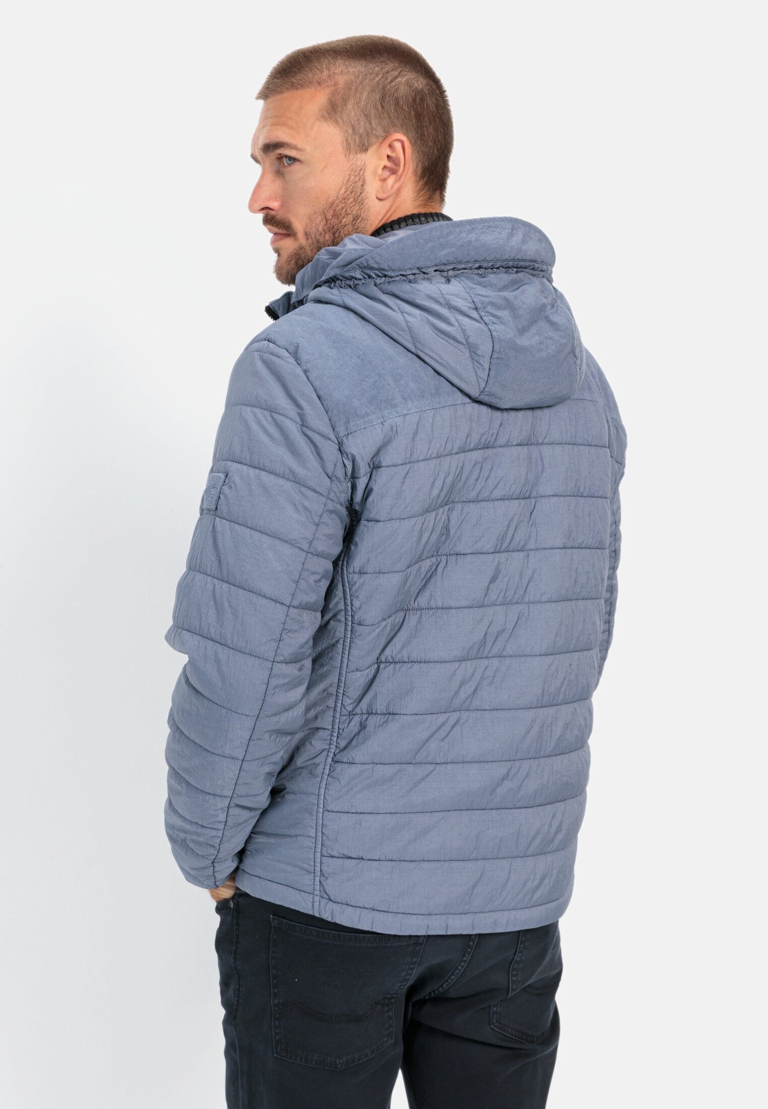 camel active Steppjacke mit Kapuze Markenlogo günstig online kaufen