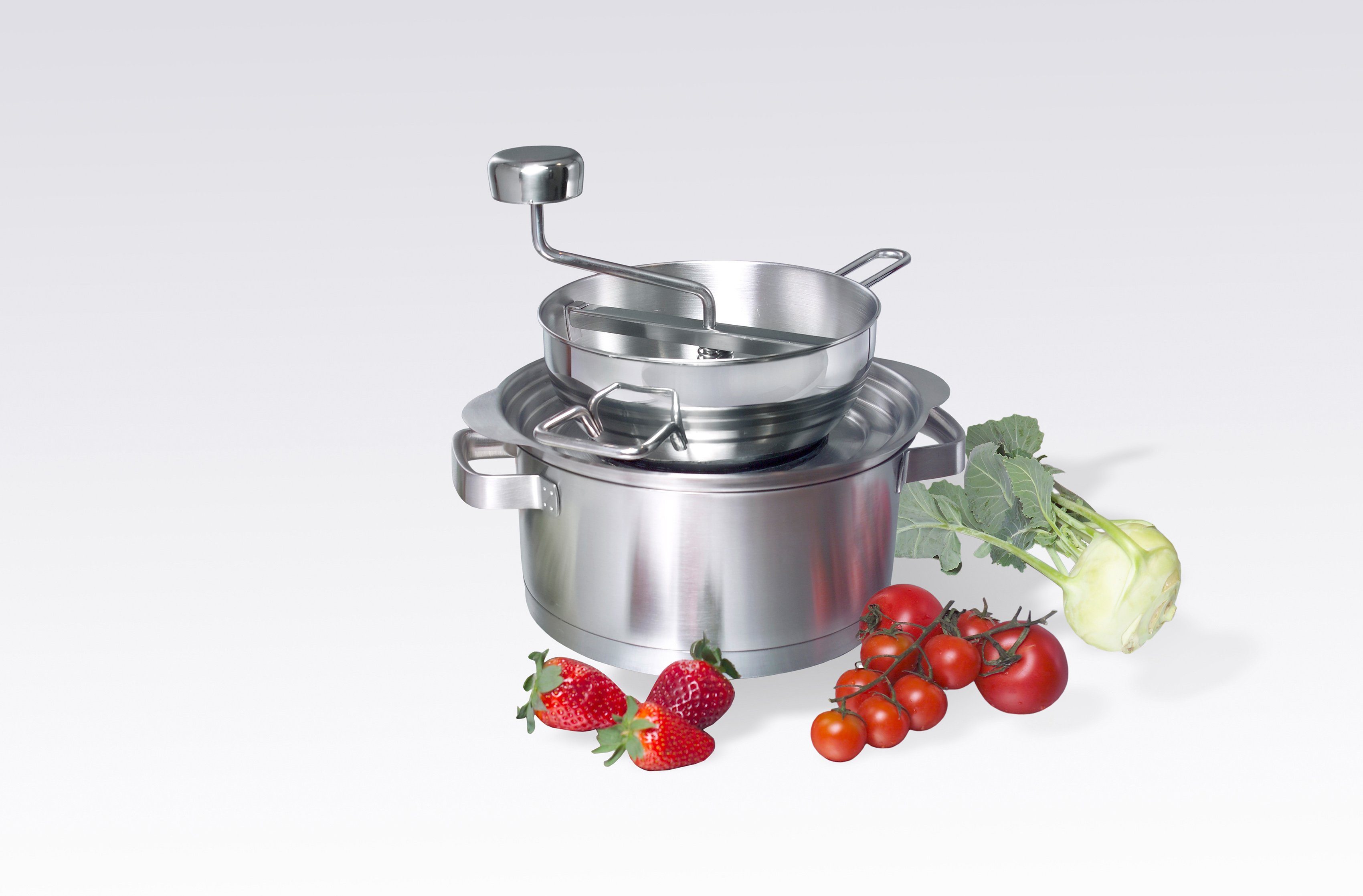 GSD HAUSHALTSGERÄTE Passiersieb, Edelstahl, Ø 20 cm, 4 Lochscheiben