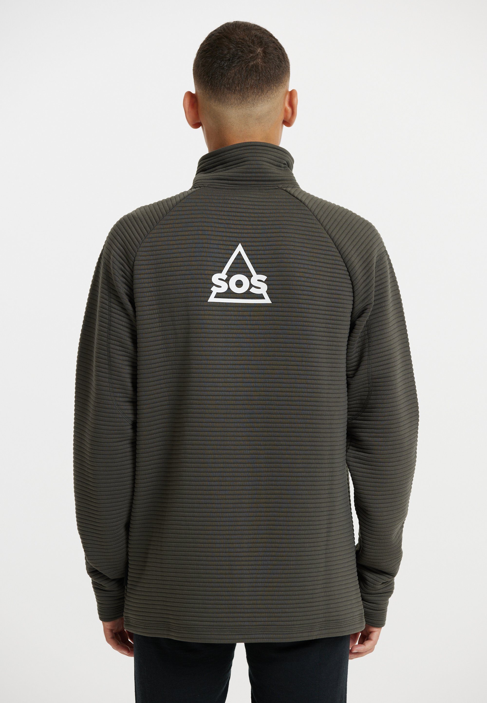 mit Sweatjacke Logodetail stilvollem schwarz-schwarz SOS Muju