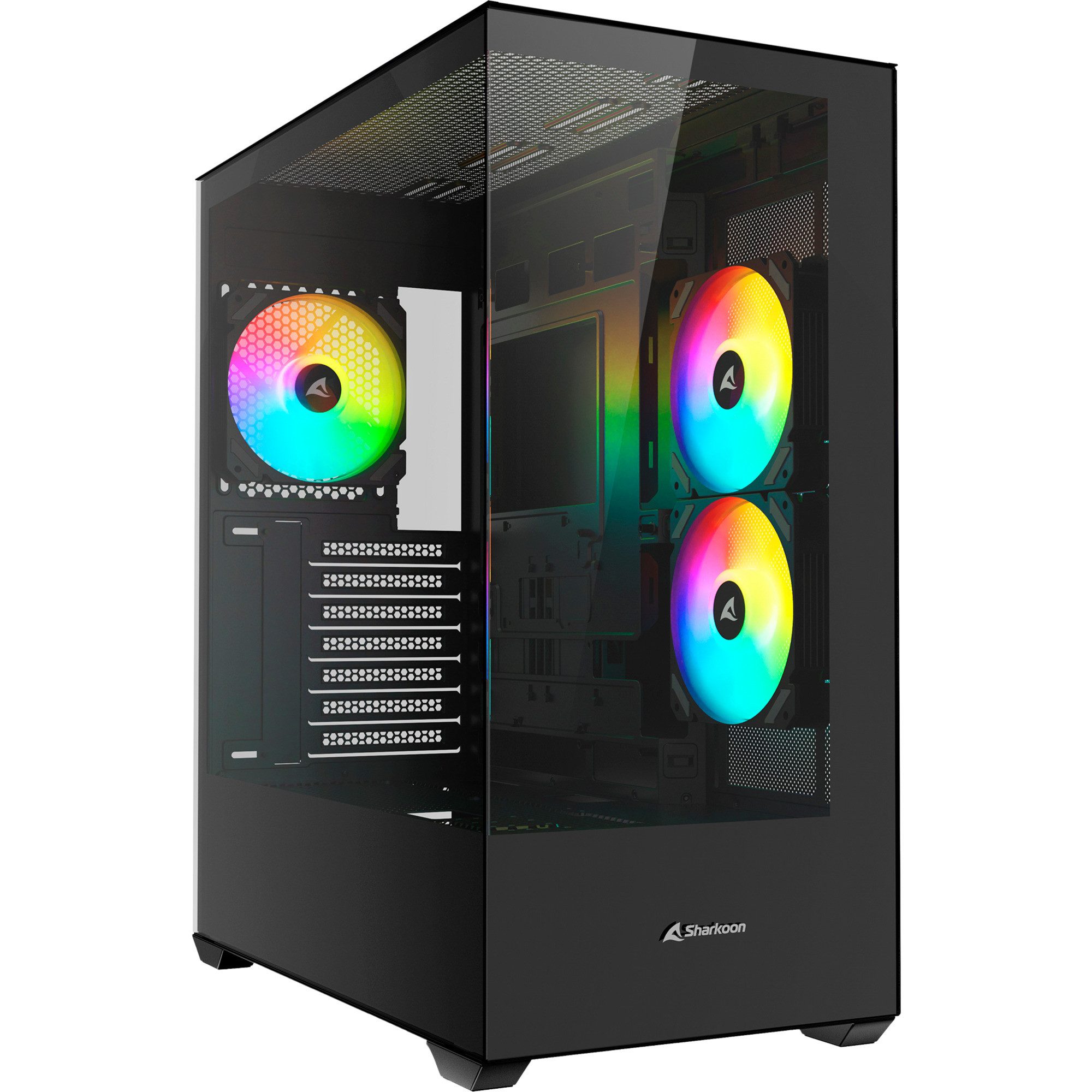 Sharkoon PC-Gehäuse Sharkoon SK6 ARGB, Tower-Gehäuse, (Tempered Glass
