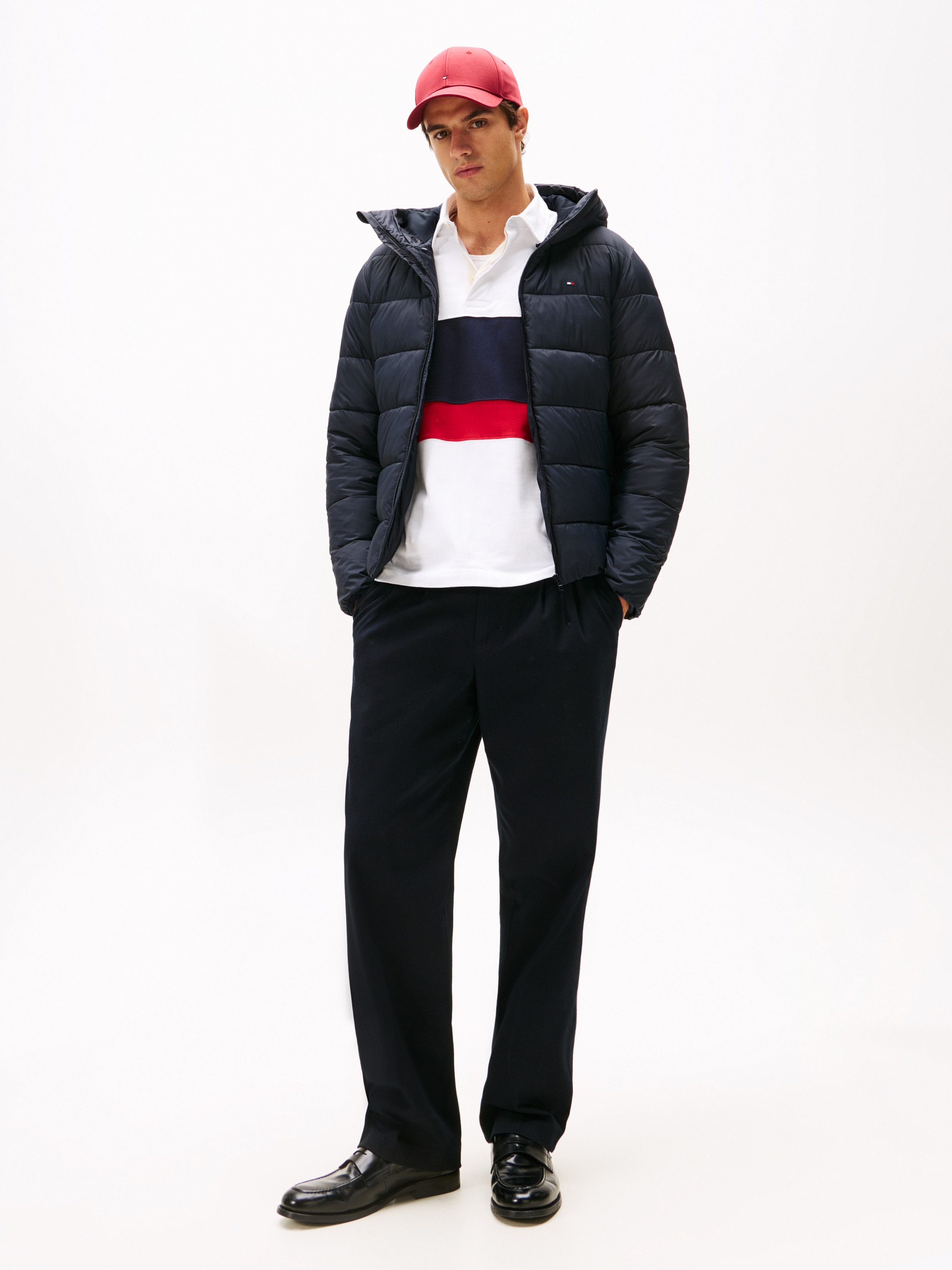 Tommy Hilfiger Steppjacke MID WEIGHT HOODED JACKET Winterjacke, Übergangsjacke