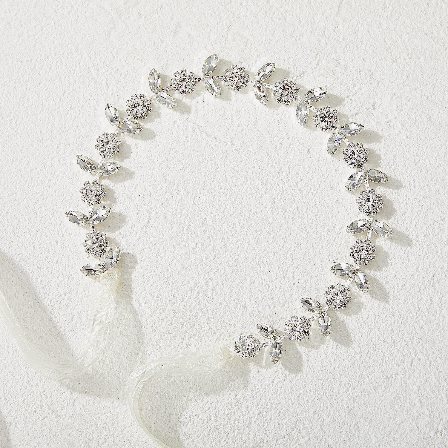 Diadem Silber Kristall-Braut-Haarschmuck WaKuKa Braut-Haarschmuck.