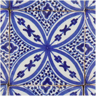 Casa Moro Wandfliese »Orientalische Keramikfliese Ifsane 10x10 cm blau weiß handbemalte marokkanische Fliese Kunsthandwerk aus Marokko Wandfliese für schöne Küche Dusche Badezimmer, FL7150«, Blau und Weiß