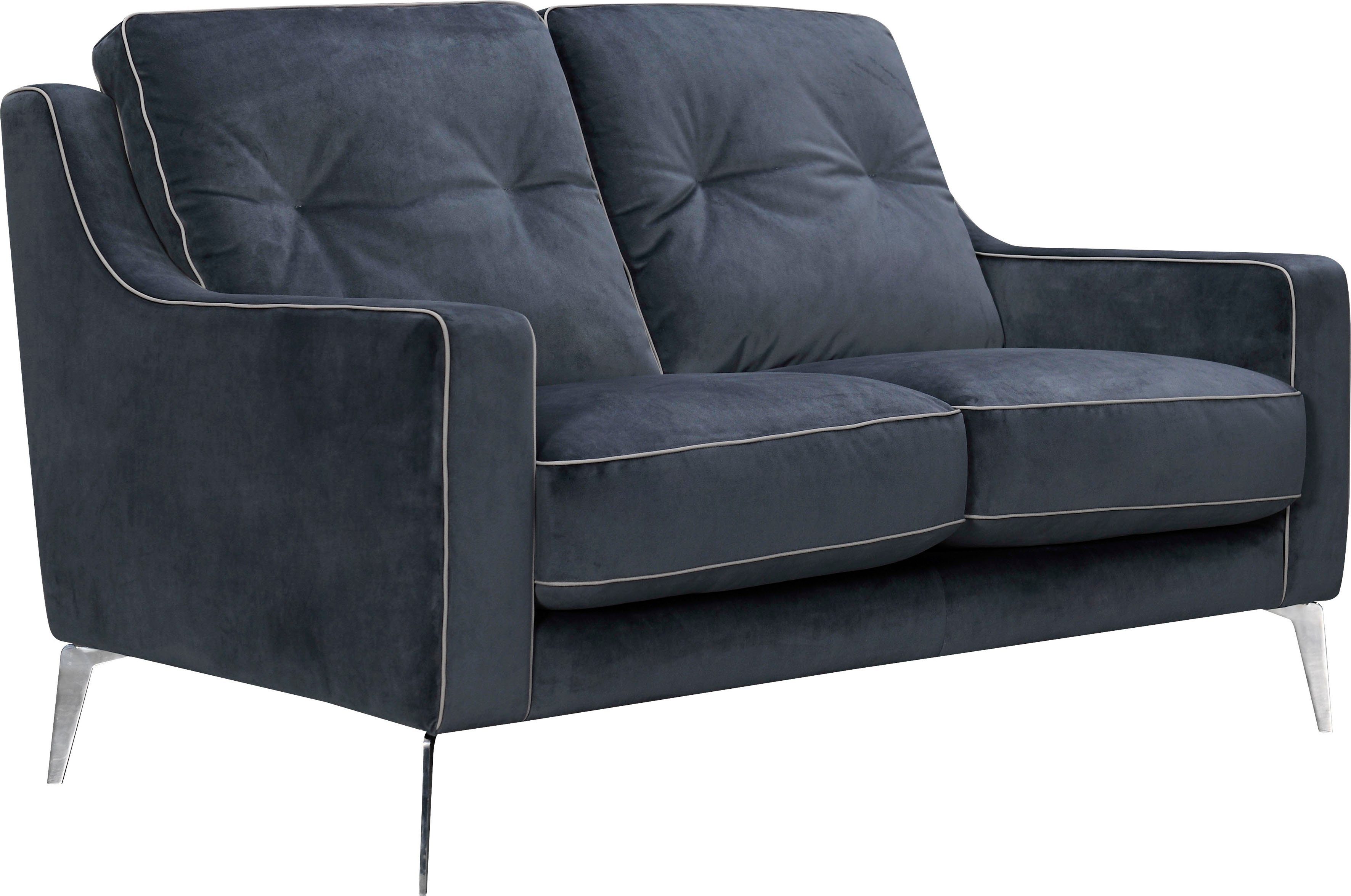 Leonique 2-Sitzer Chicago, 1 Teile, 2-Sitzer Ssofa, graublau, klassisch/modern, 147x92x90