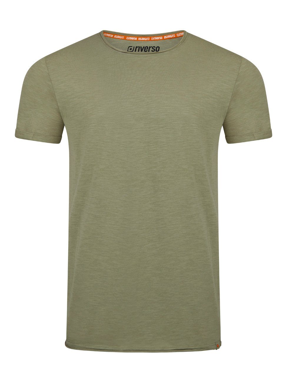 riverso T-Shirt Herren Basic Shirt RIVLenny Regular Fit (1-tlg) Kurzarm Tee Shirt mit Rundhalsausschnitt aus 100% Baumwolle