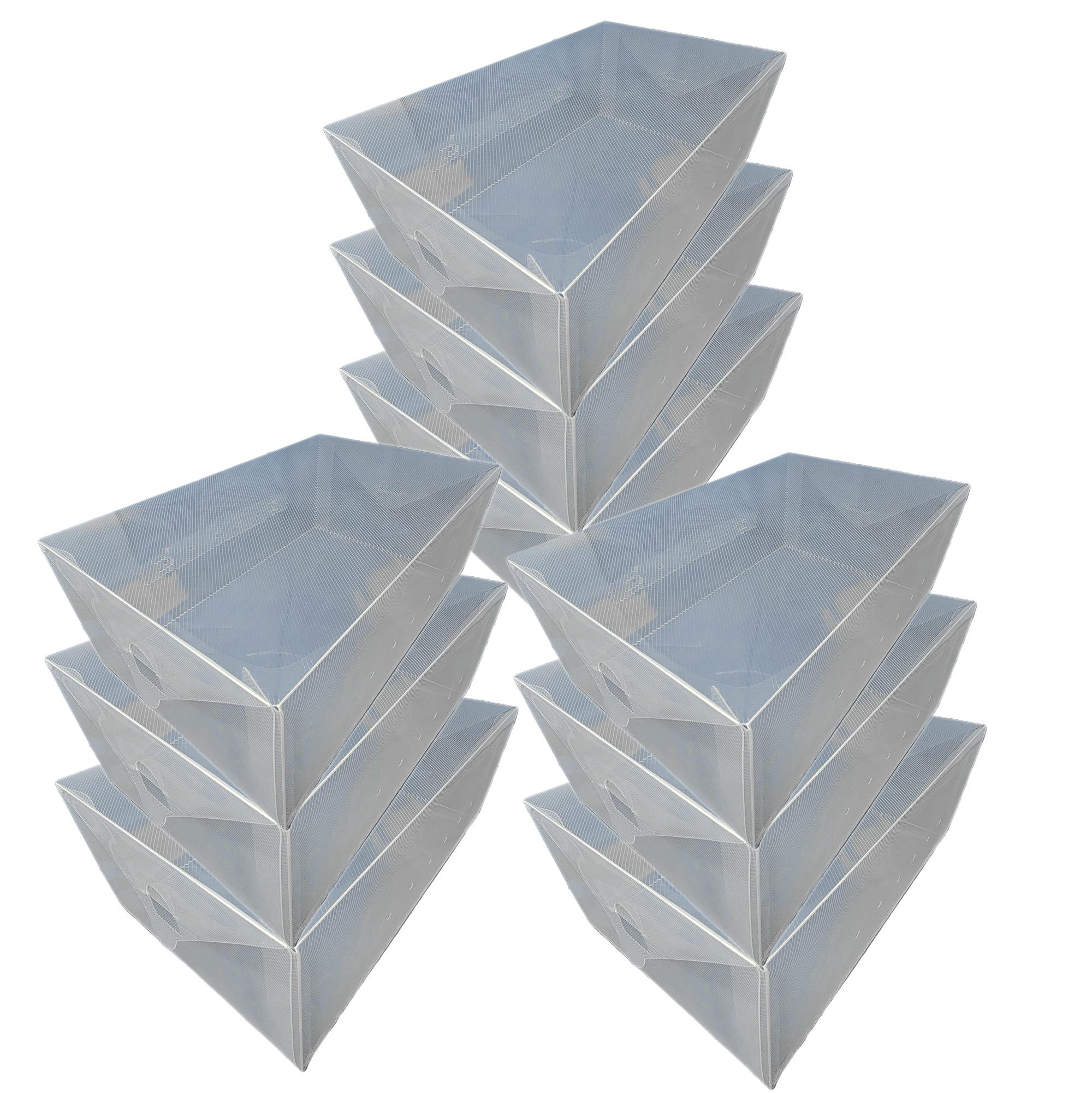 Dynasun Schuhbox Schuhbox PP368XXL (9 St), Schuhkasten Aufbewahrung mit Teiler-Box-System für Schuhe