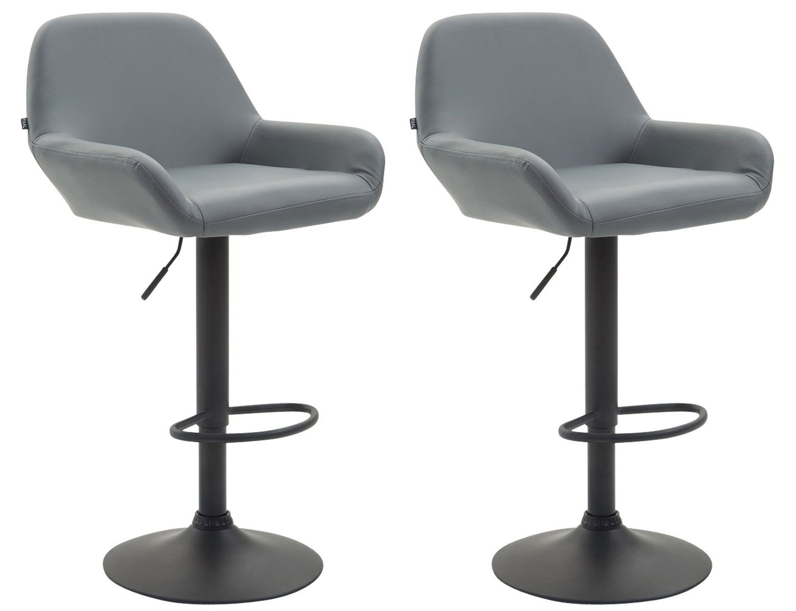 Barhocker 2er Set Barhocker Braga Kunstleder schwarz