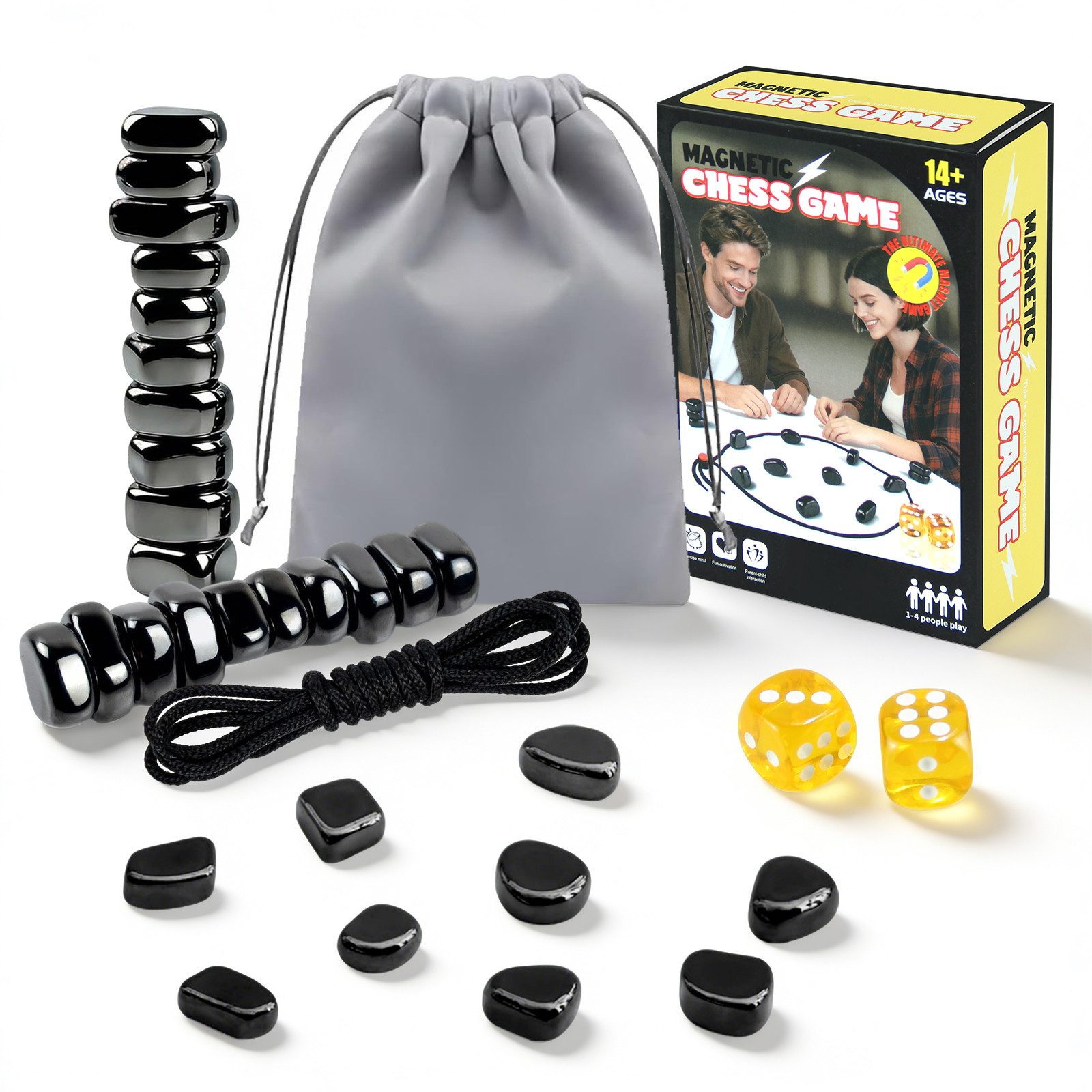 Bundviel Lernspielzeug 20 Stück Magnetspiel Puzzle Magnetic Schachspiel Magnetisches Spiel