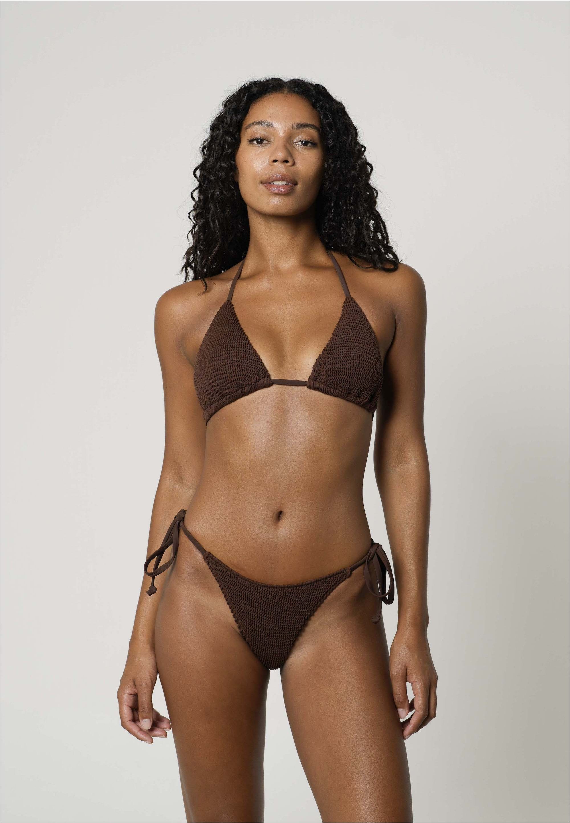 Moda Minx Bikini-Hose Scrunch Tie Side Bikini Bottom (1-St., Panty) mit strukturiertem Scrunch-Material
