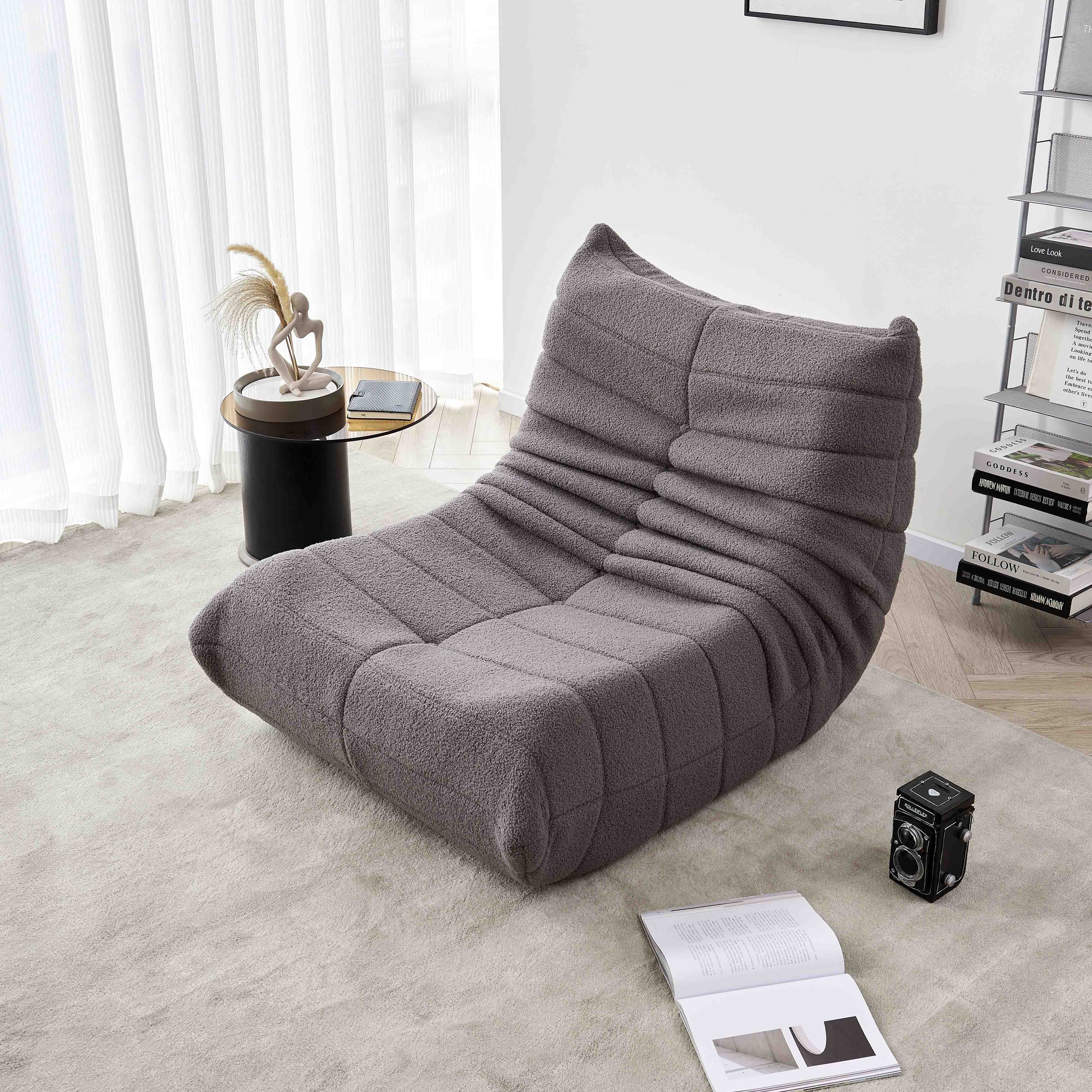 OKWISH Sitzsack Sofa Einzelsofa,Wohnzimmer Sofa (Interne rahmenlose Struktur, Produkt als komprimierte Verpackung)