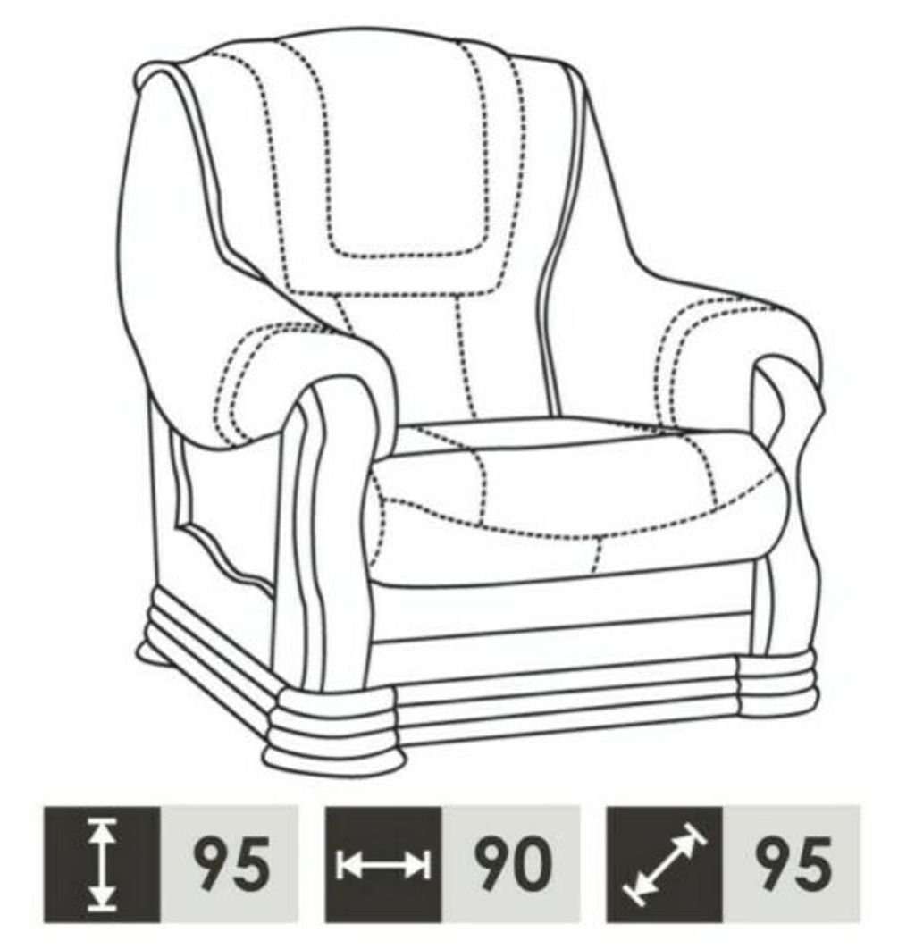 Sitzer Sessel Couch Klassischer 1 Polster Sessel, Sofa JVmoebel Einsitzer Leder Fernseh
