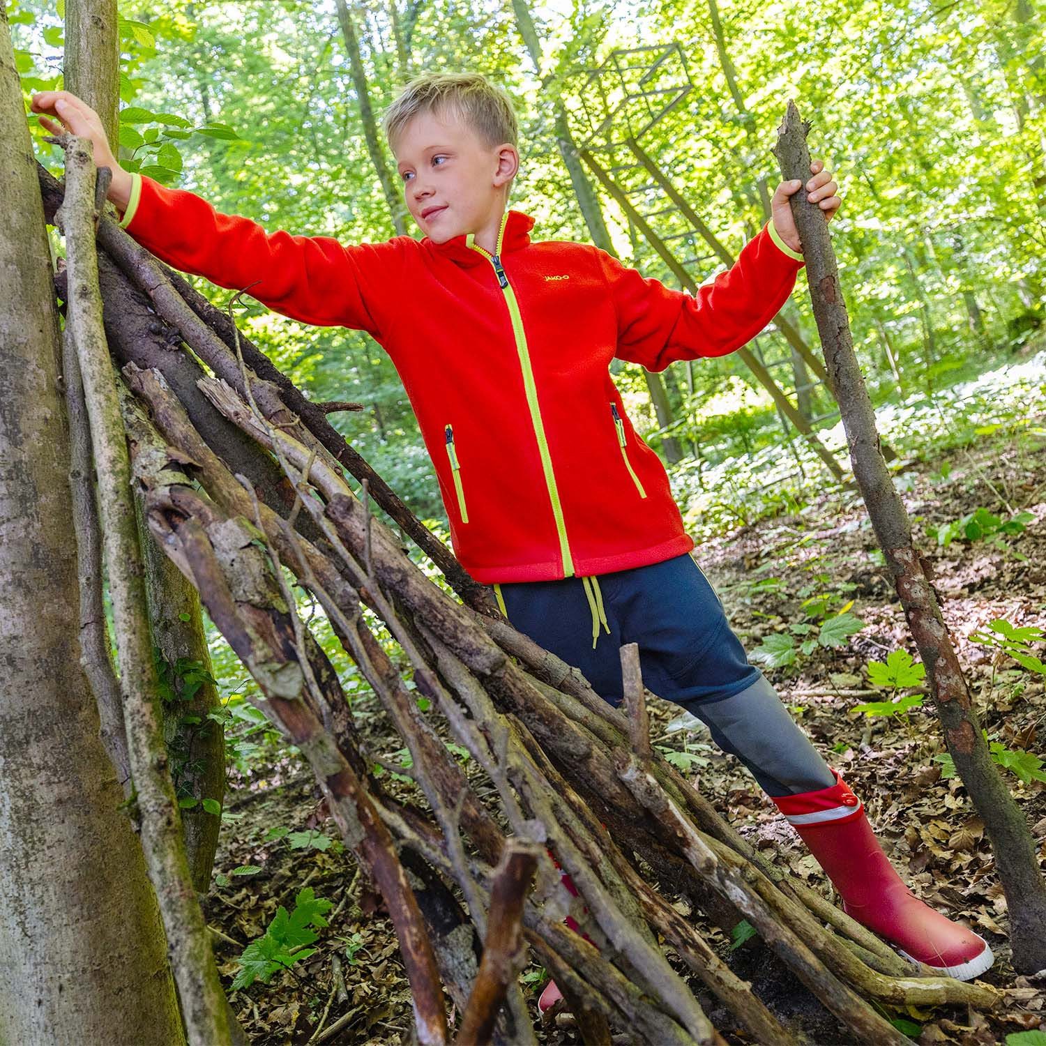 JAKO-O Fleecejacke JAKO-O Fleecejacke Basic Kinder Baby tomatenrot – Bild 4 von 4