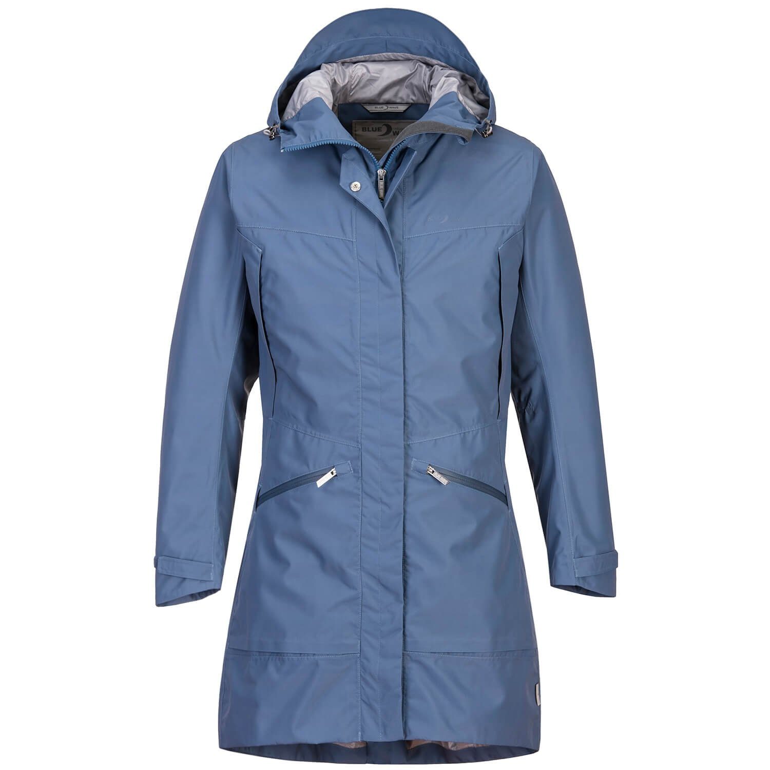 - Funktionsmantel Outdoor-Jacke Damen Wave steel Parka Blue Kapuze Karlotta Verstellbare blue