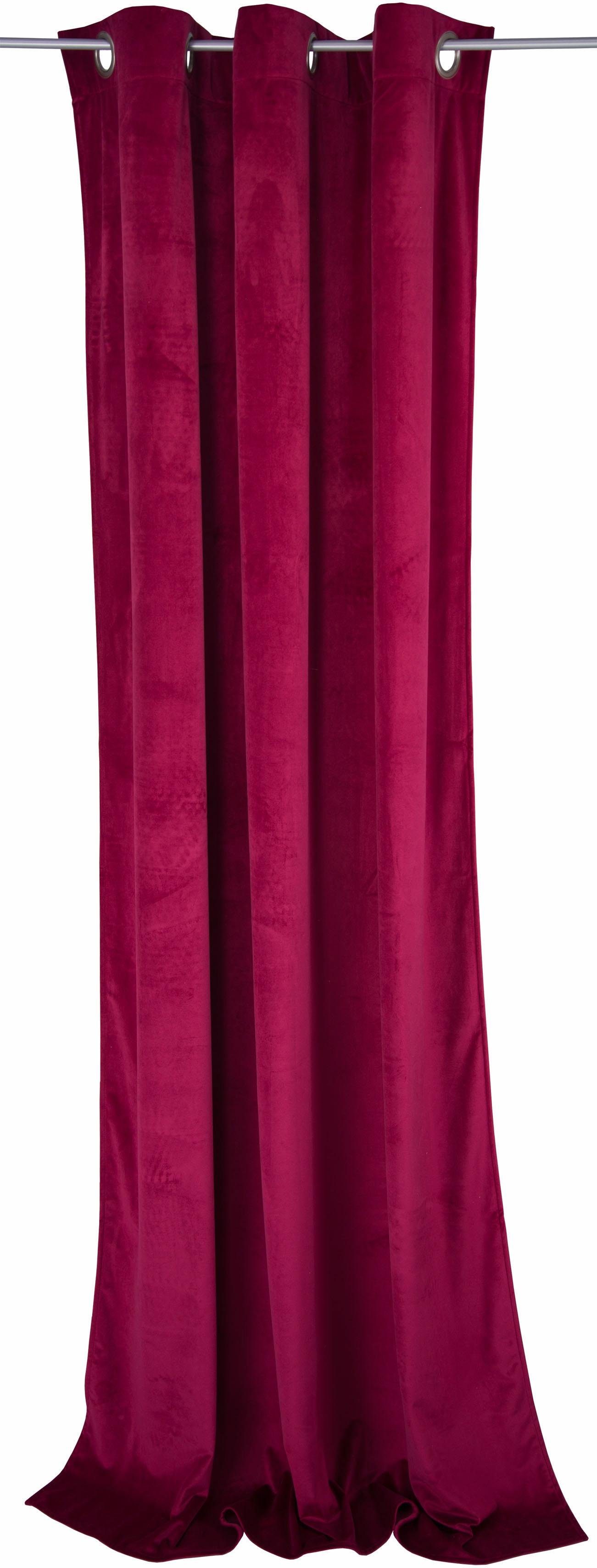 Vorhang FRENCH VELVET, TOM TAILOR HOME, Ösen (1 St), blickdicht, HxB: 245x135 burgund