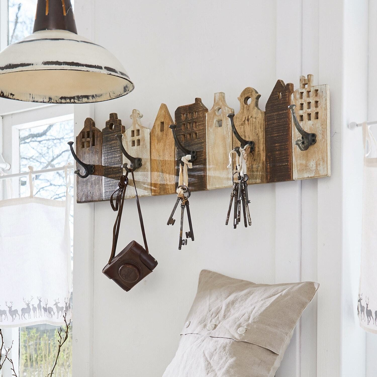 Mirabeau Dekohaken Hakenboard Pettis braun, Garderobe – Bild 3 von 5