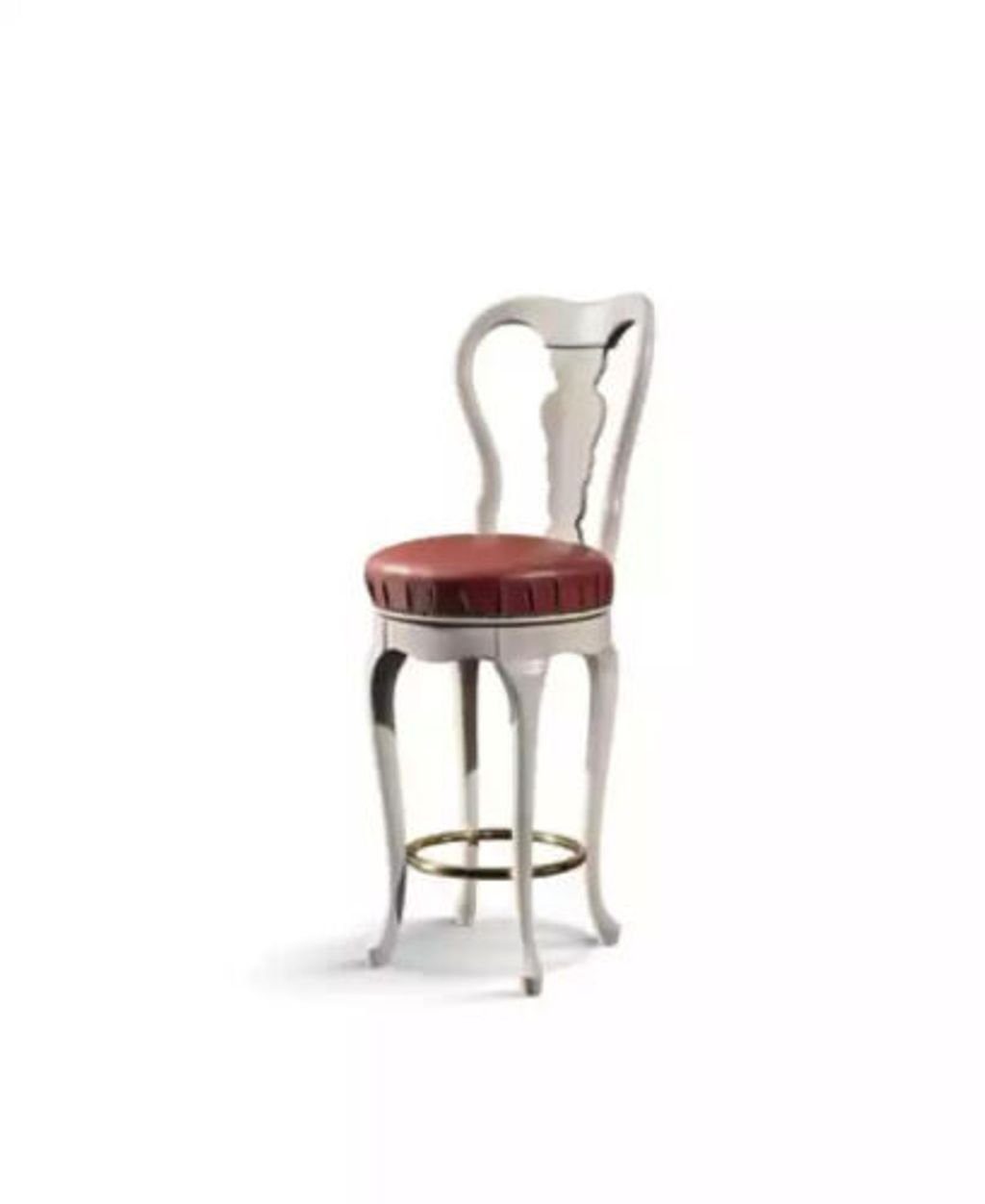 JVmoebel Barhocker Klassische Weiß Stuhl Designer Barhocker Holzstuhl Luxus Möbel (1 St., 1x Barhocker), Made in Italy | Barhocker